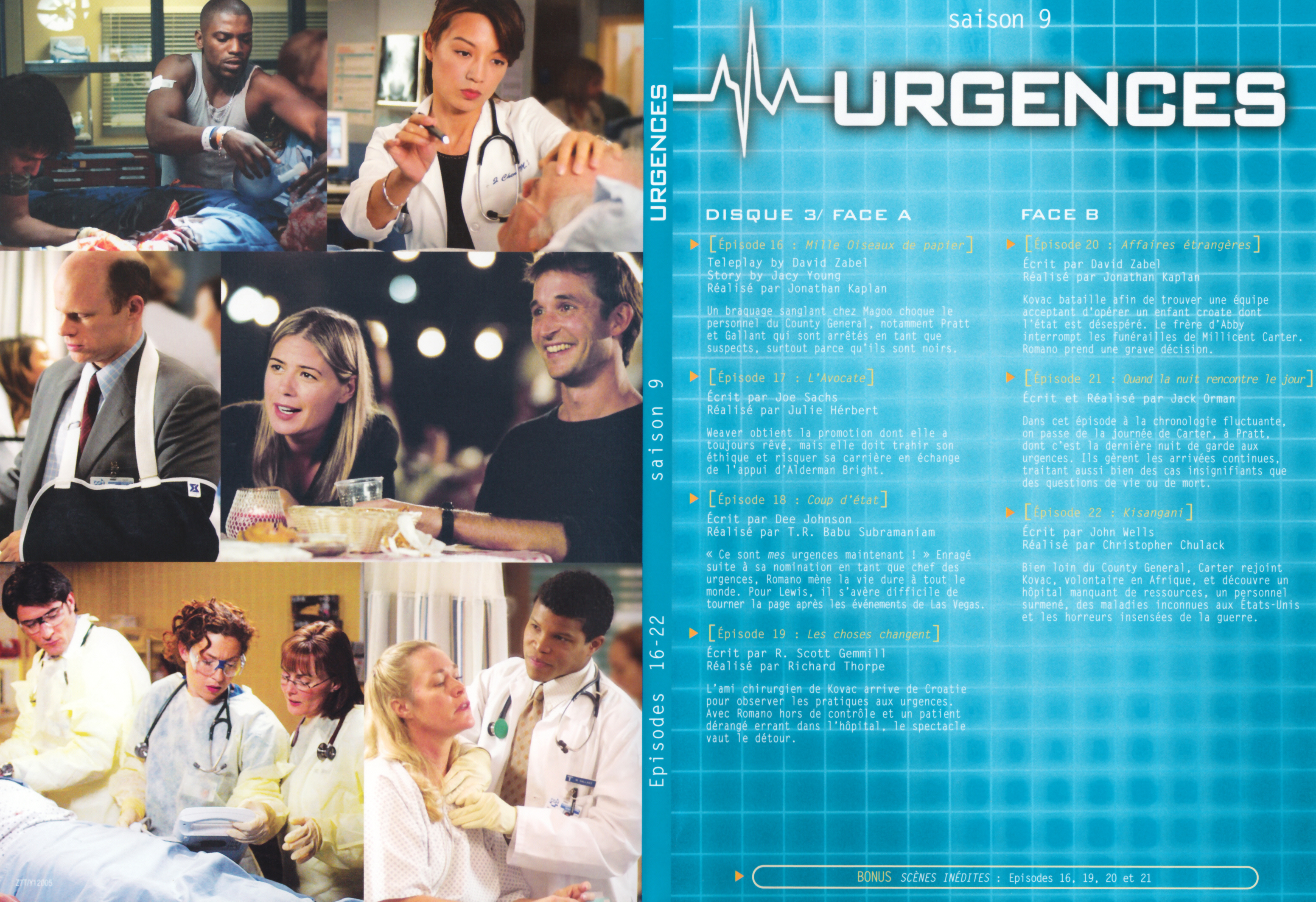 Jaquette DVD Urgences saison 09 DVD 3