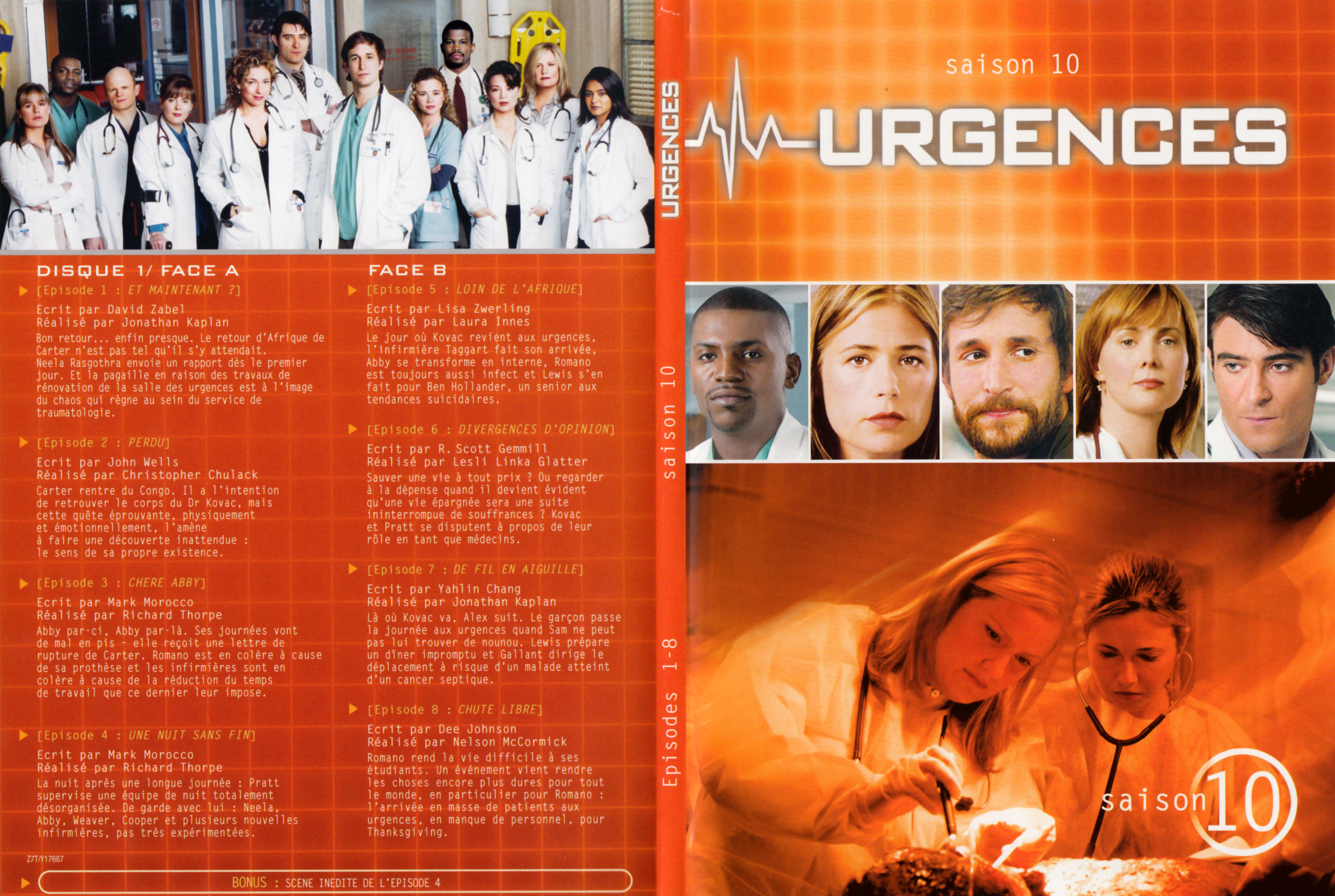 Jaquette DVD Urgences saison 10 DVD 1