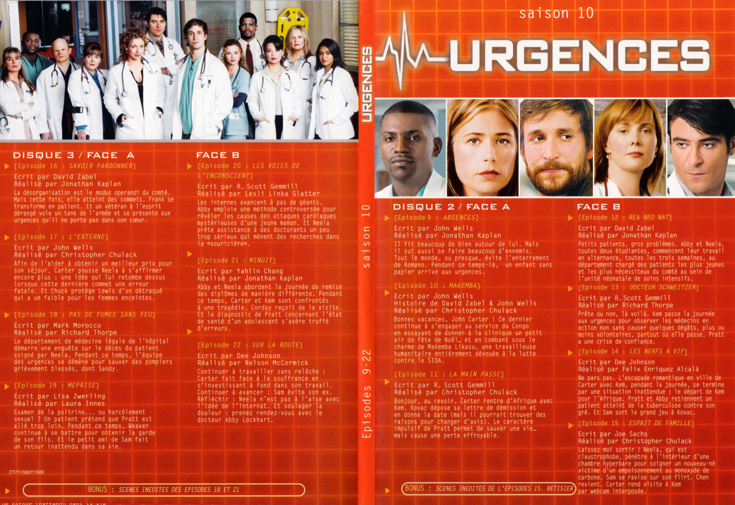 Jaquette DVD Urgences saison 10 DVD 2