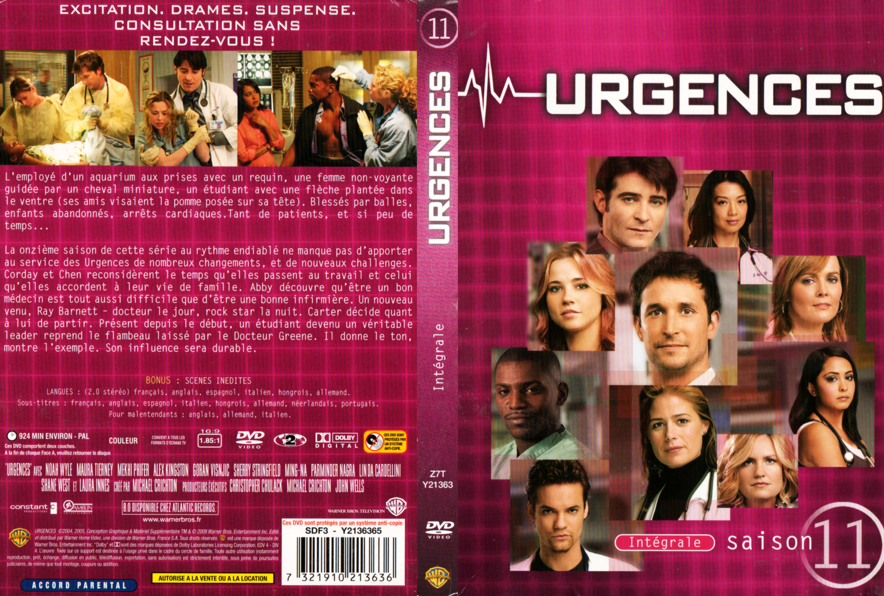 Jaquette DVD Urgences saison 11 COFFRET