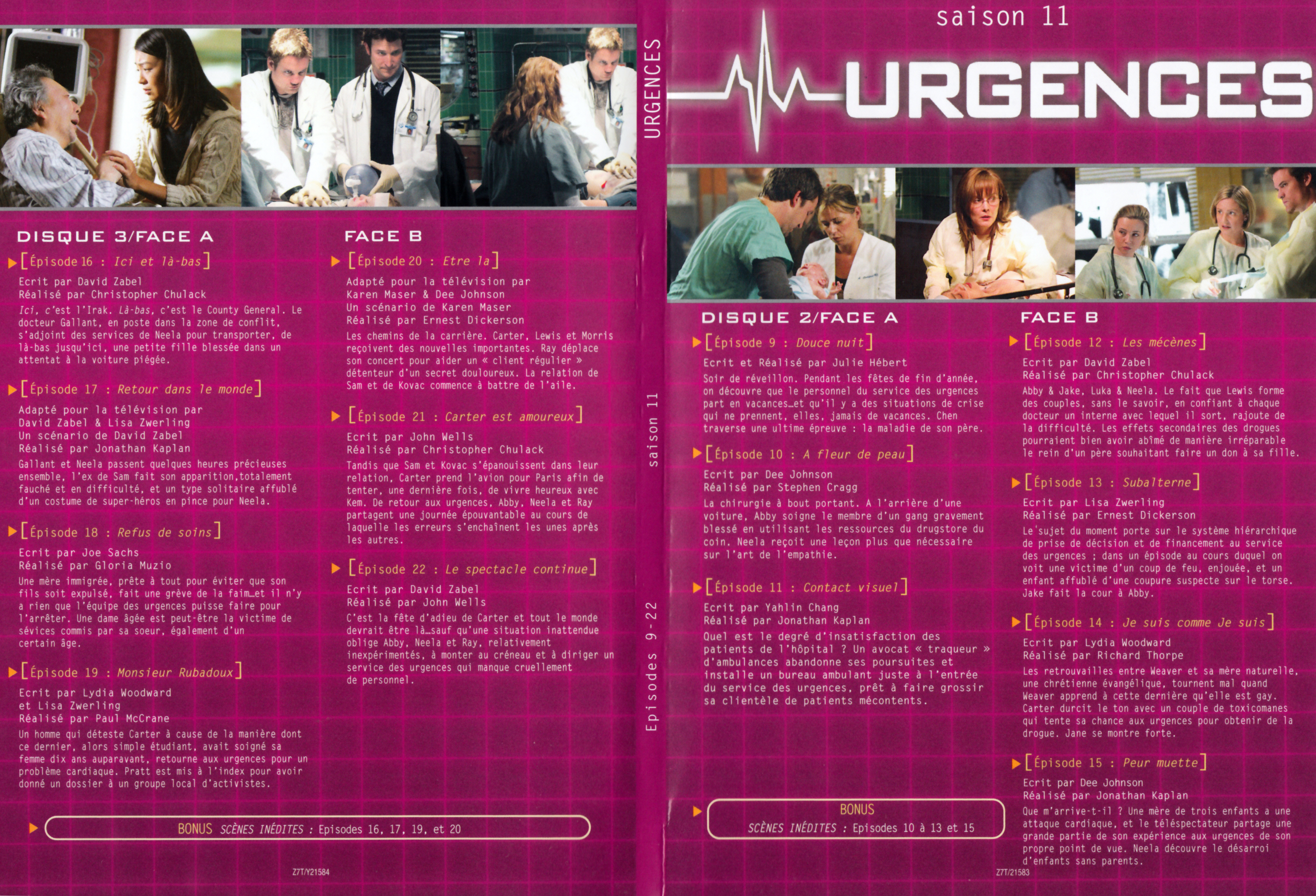 Jaquette DVD Urgences saison 11 DVD 2