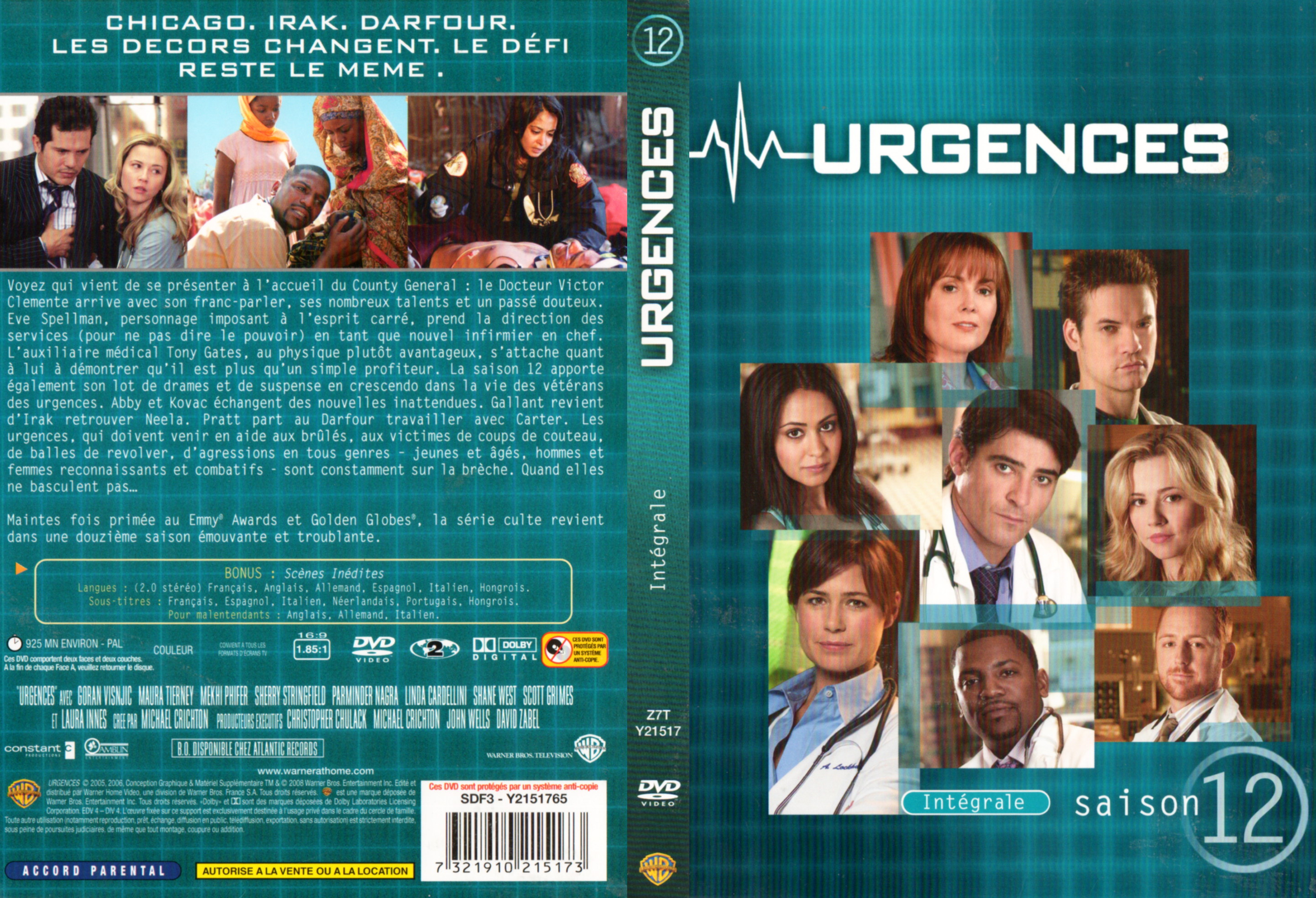 Jaquette DVD Urgences saison 12 COFFRET