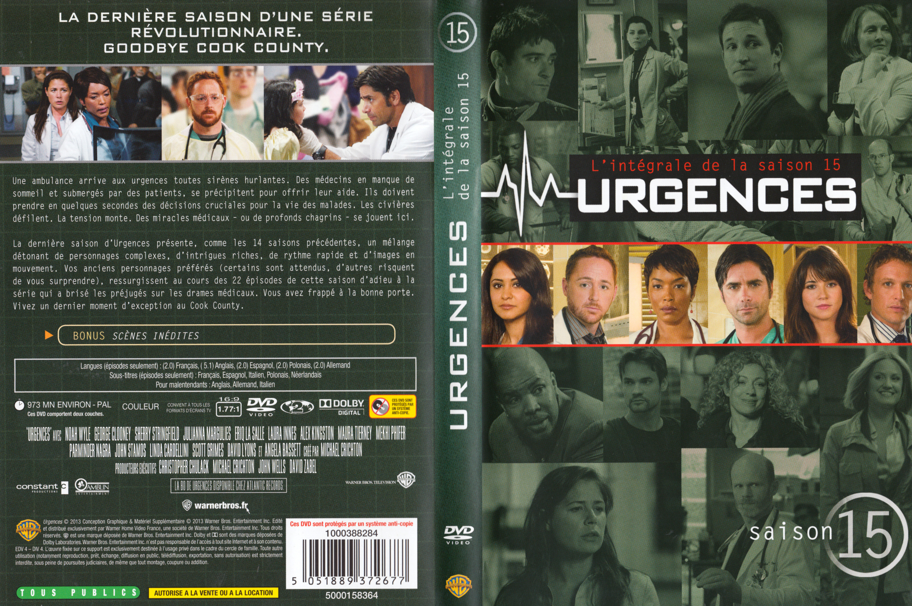 Jaquette DVD Urgences saison 15 COFFRET