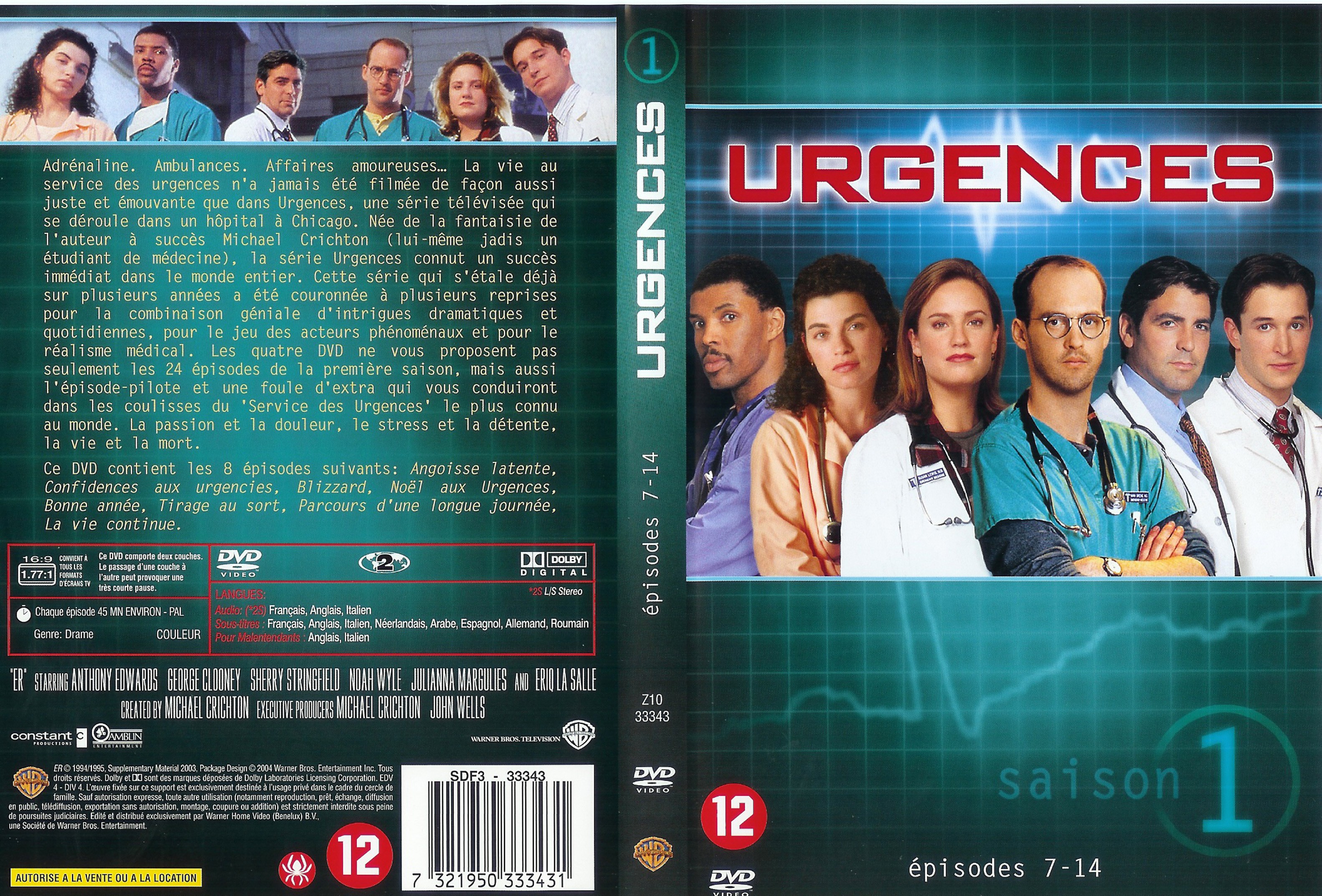 Jaquette DVD Urgences saison 1 vol 2