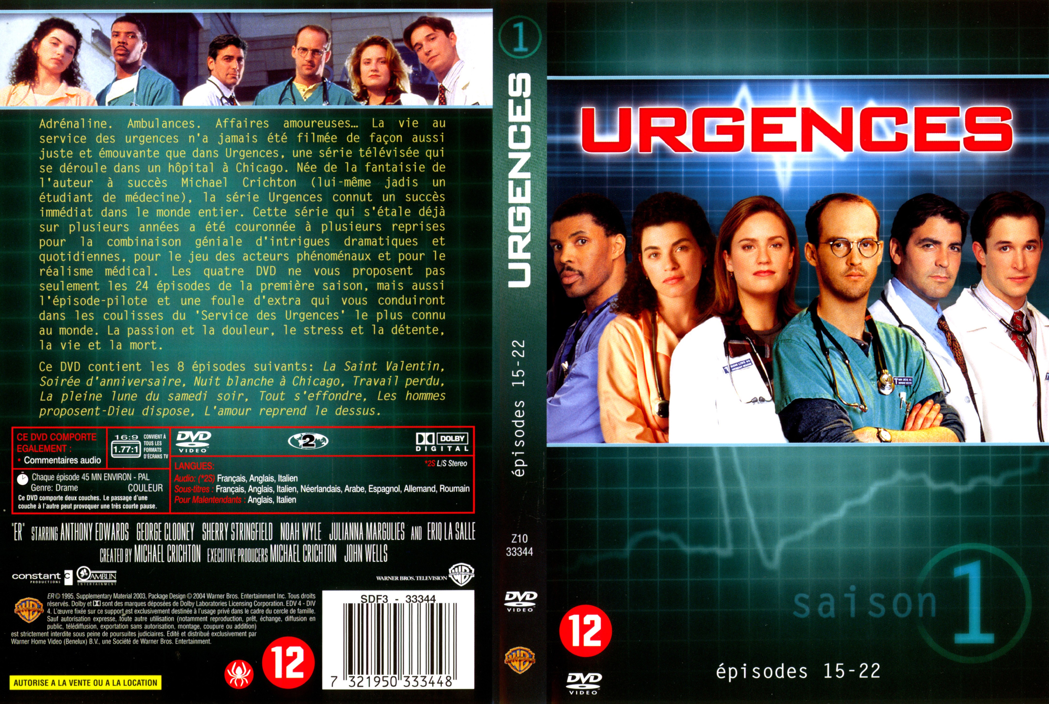 Jaquette DVD Urgences saison 1 vol 3