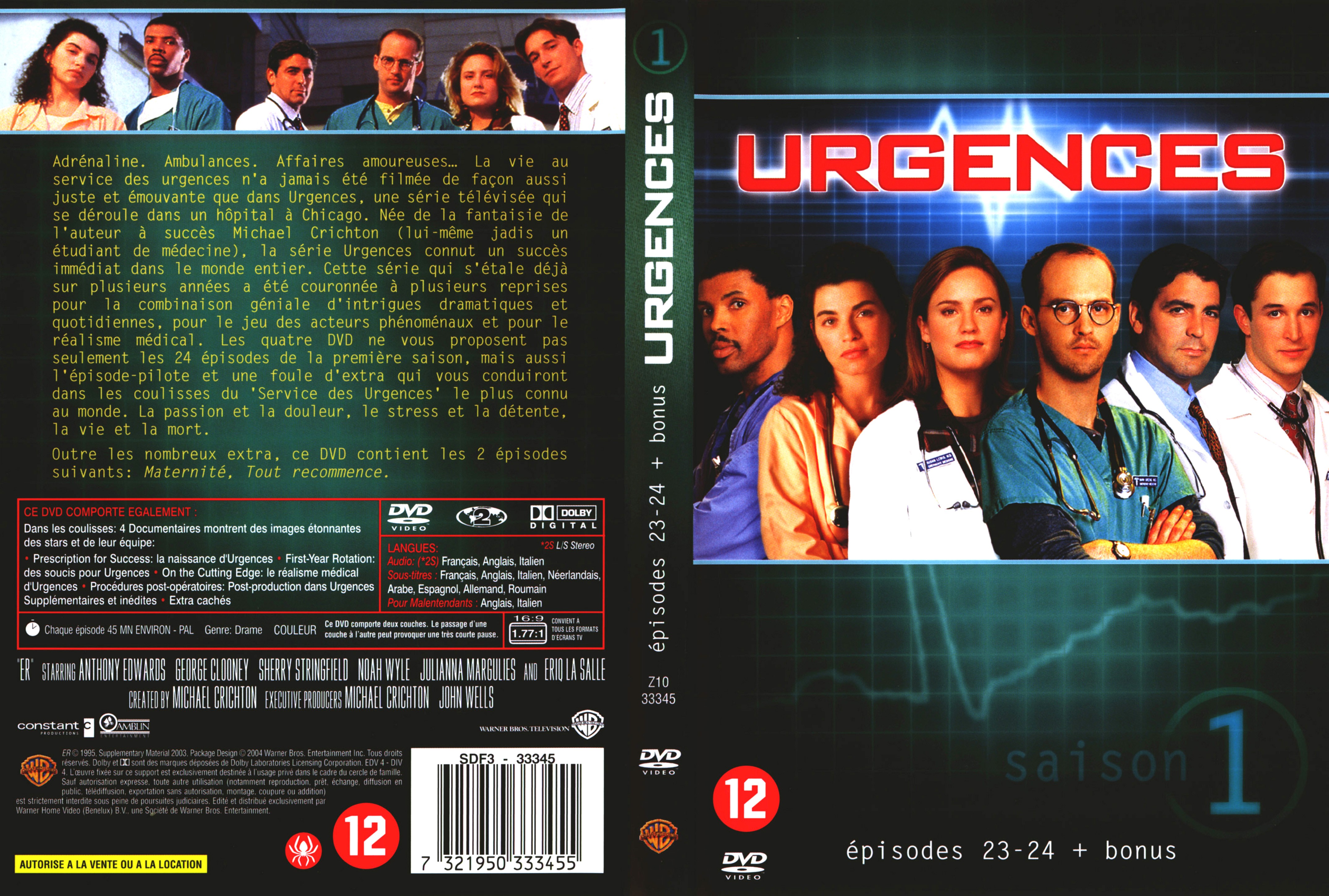 Jaquette DVD Urgences saison 1 vol 4