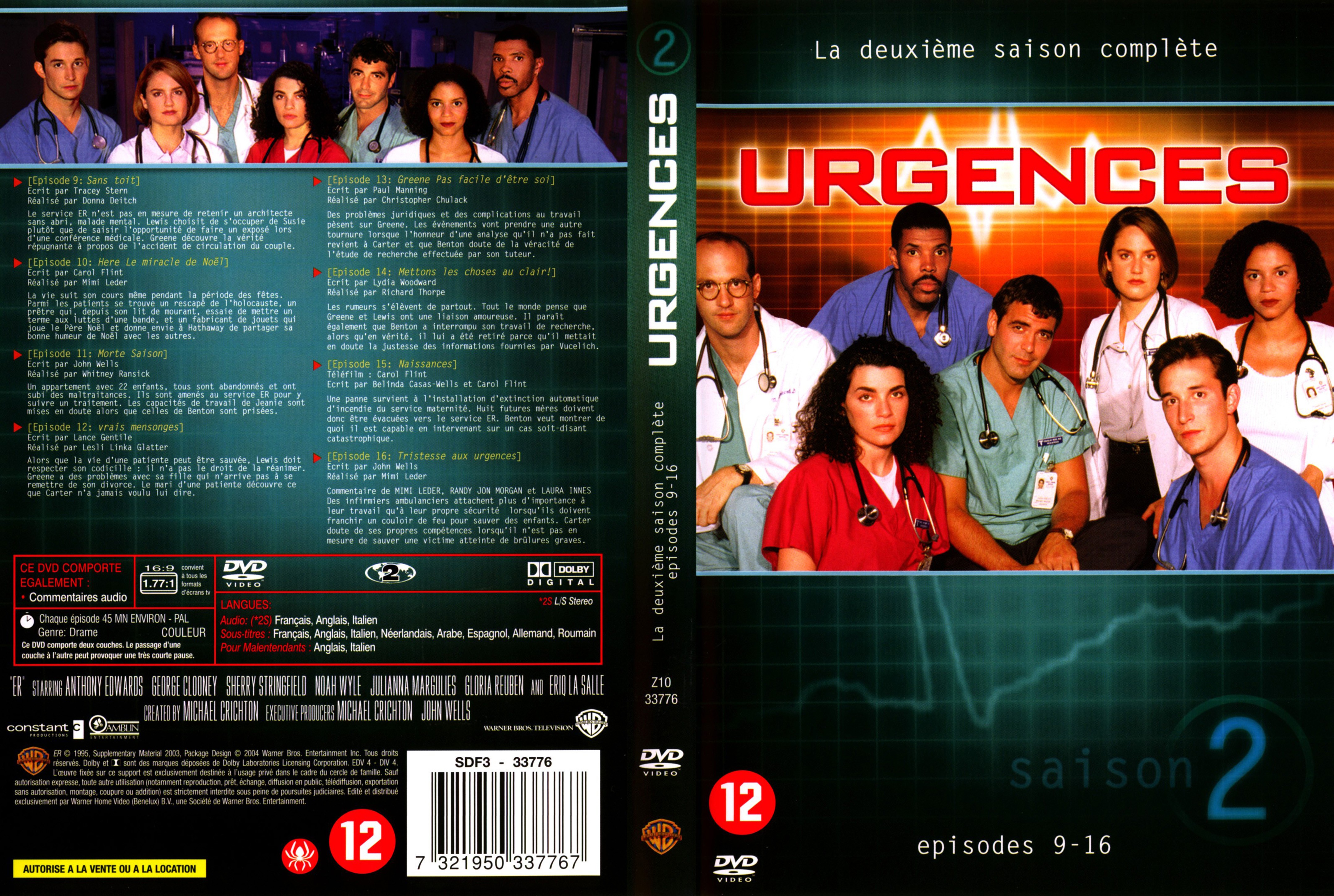 Jaquette DVD Urgences saison 2 vol 2