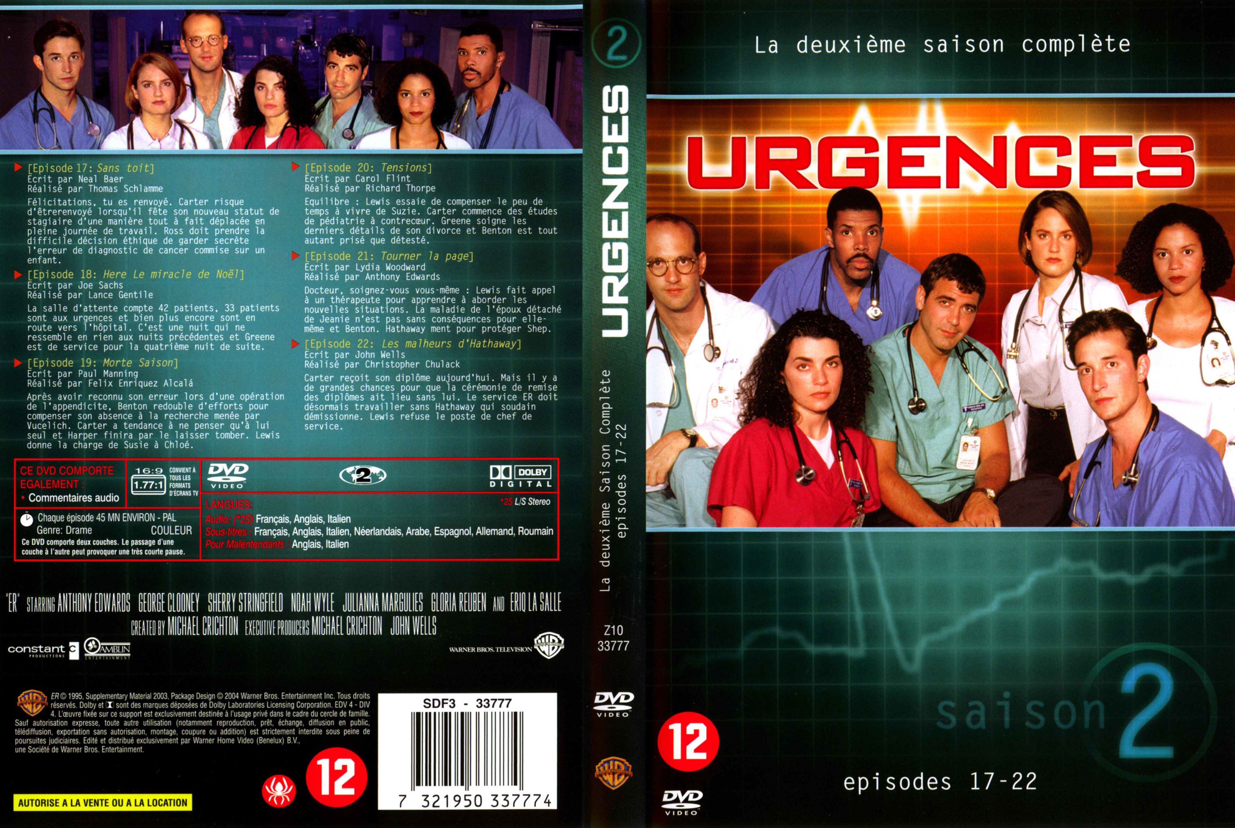 Jaquette DVD Urgences saison 2 vol 3