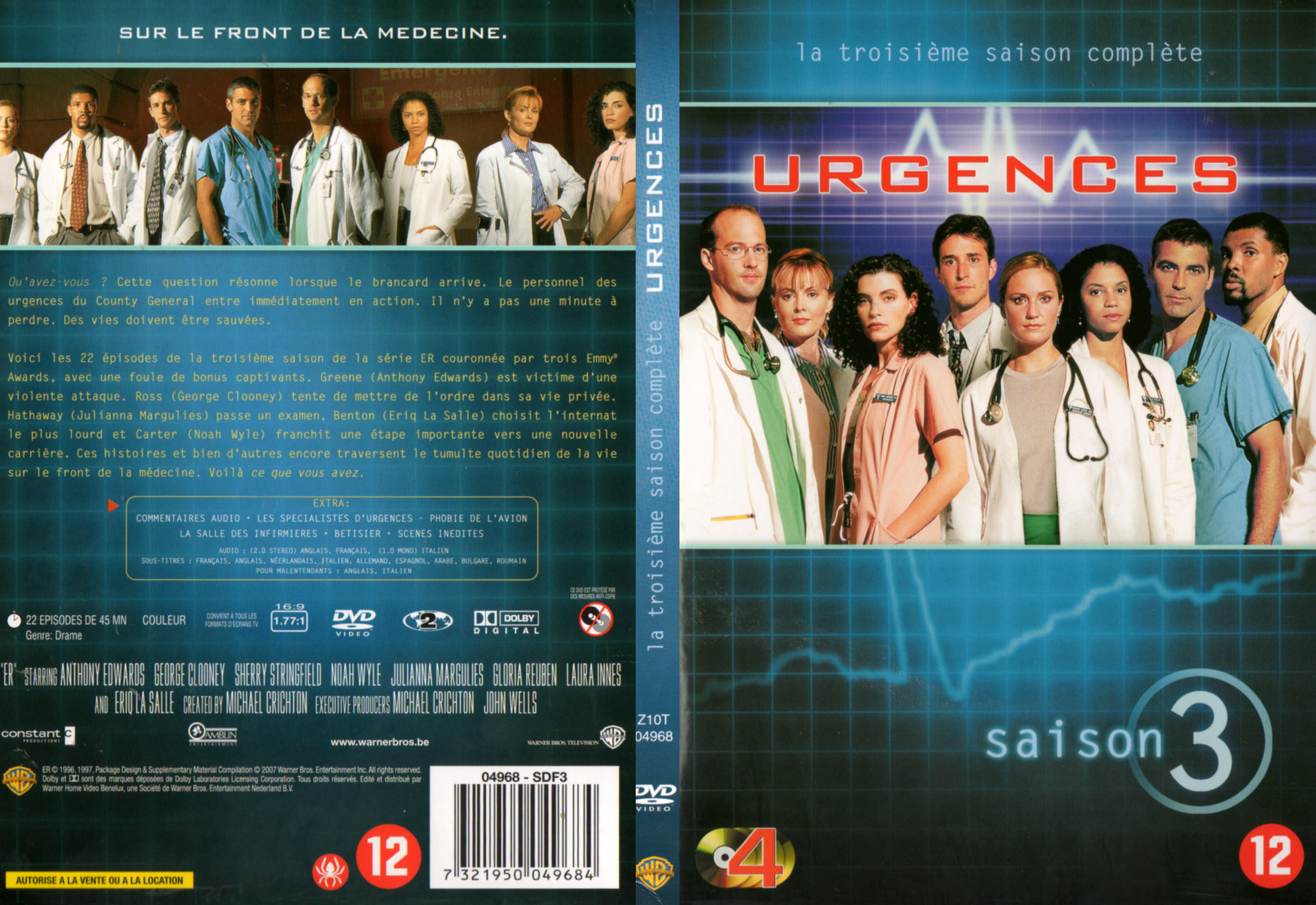 Jaquette DVD Urgences saison 3 COFFRET