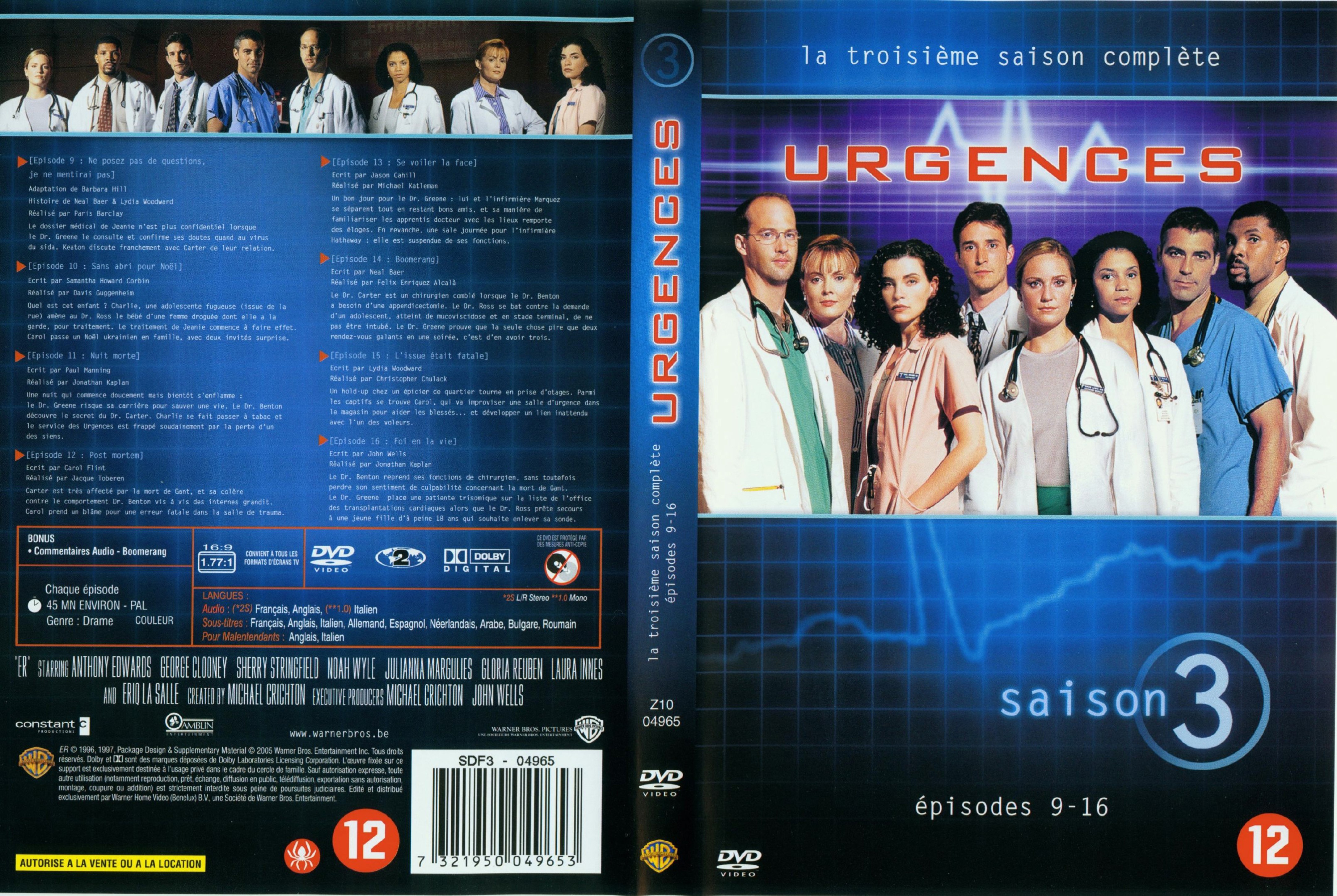 Jaquette DVD Urgences saison 3 vol 2