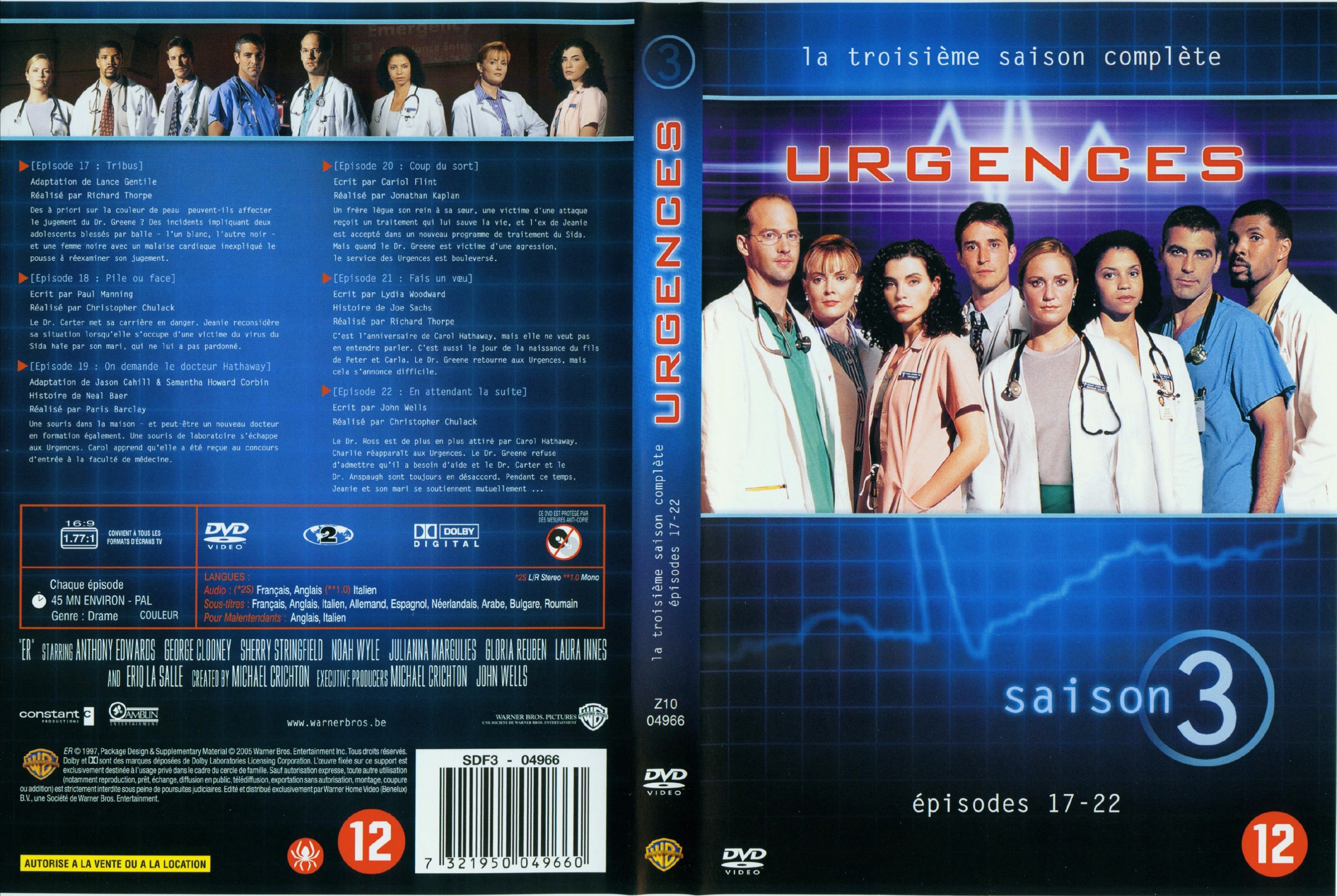 Jaquette DVD Urgences saison 3 vol 3