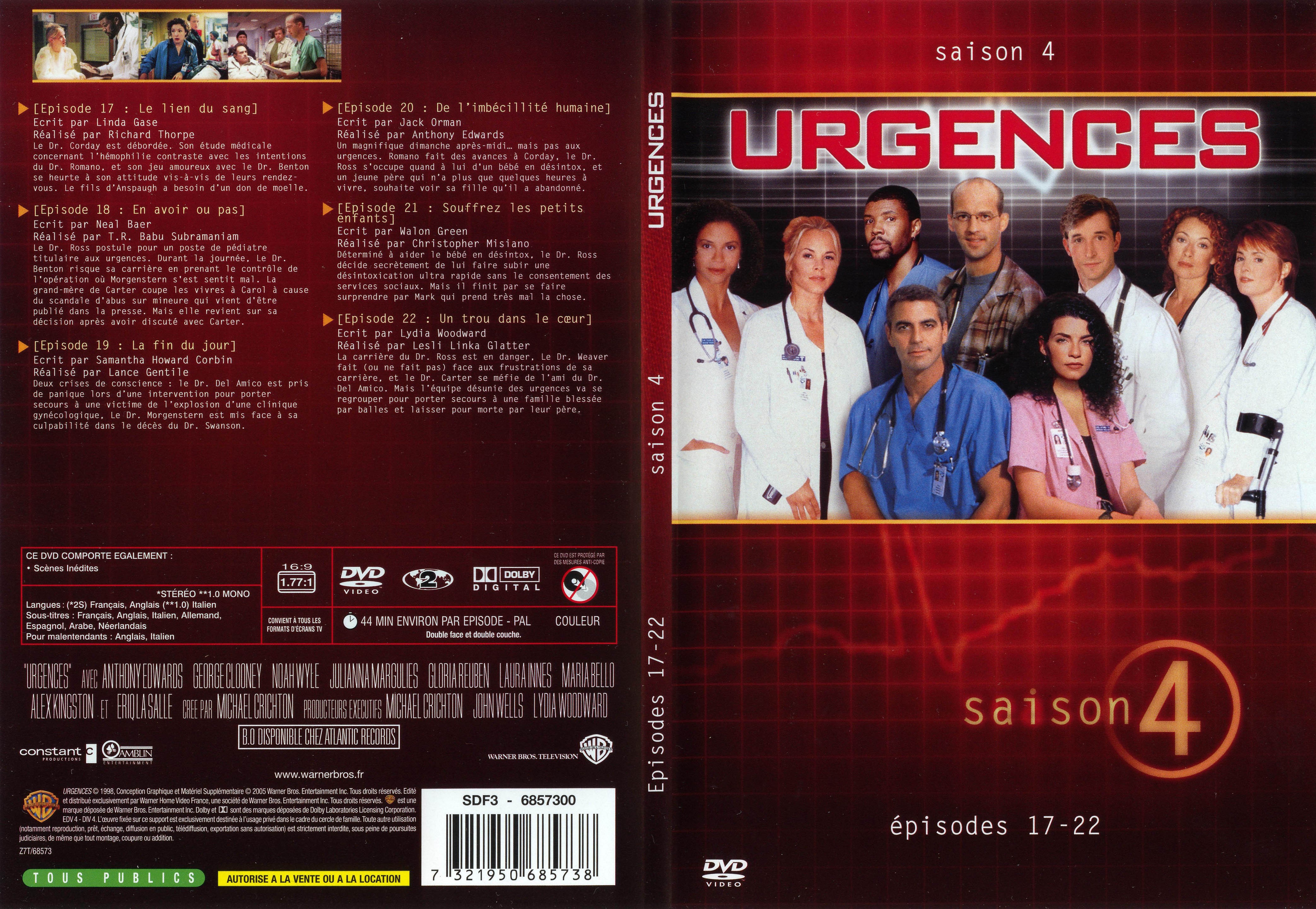 Jaquette DVD Urgences saison 4 vol 3