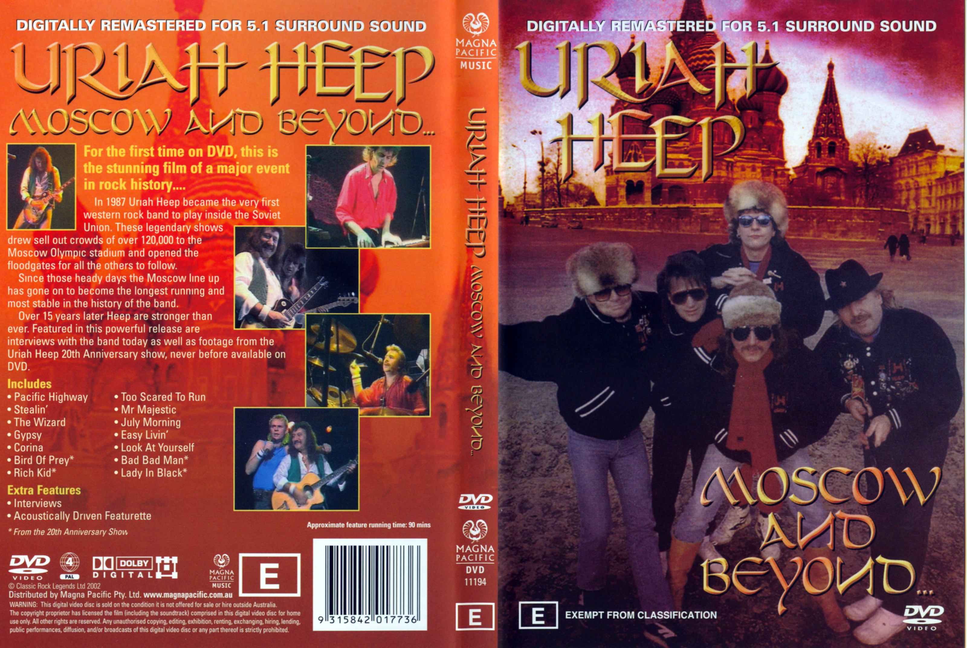 Jaquette DVD Uriah Heep - Moscow and beyond