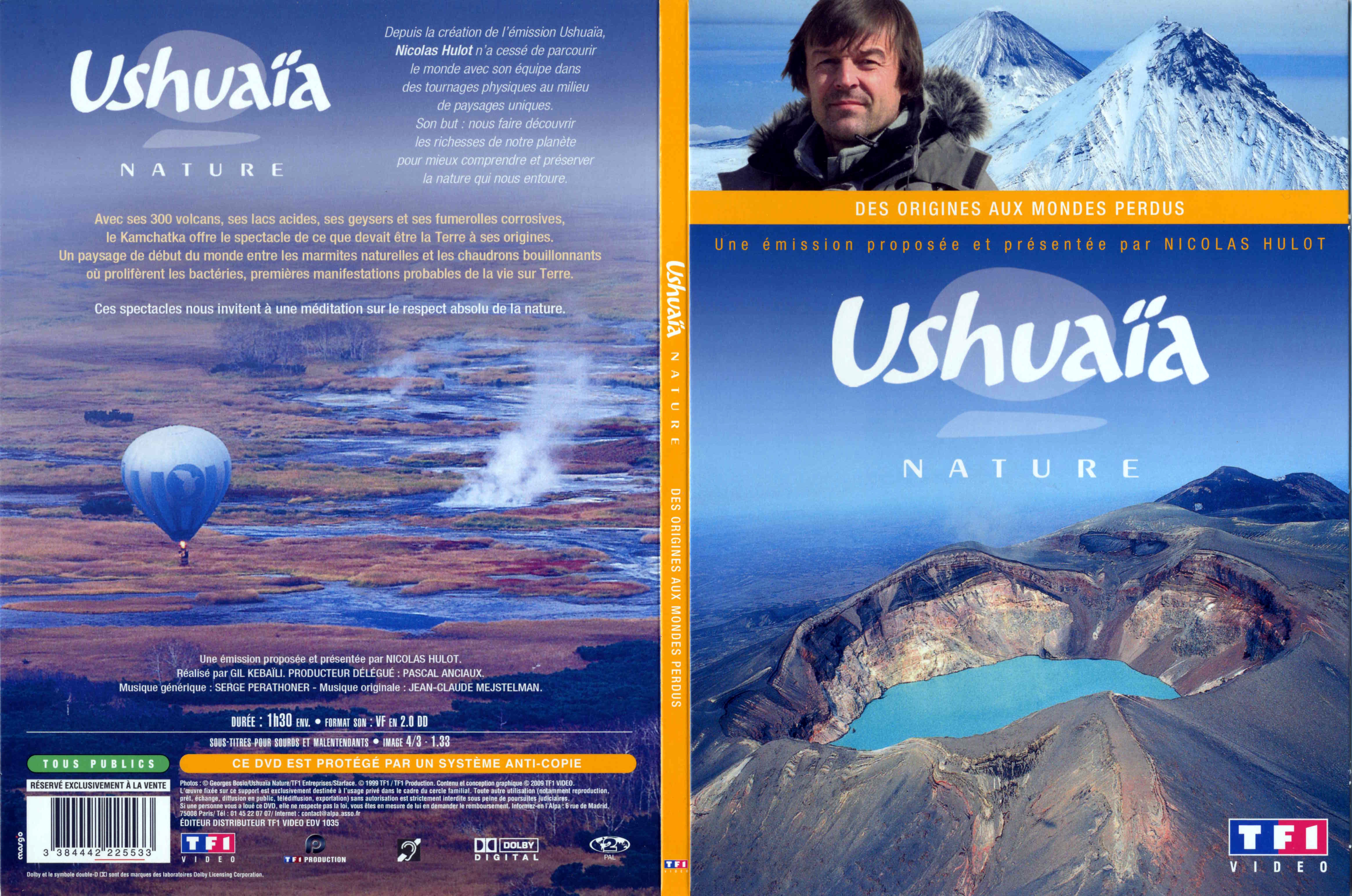 Jaquette DVD Ushuaia Nature - Des origines aux mondes perdus