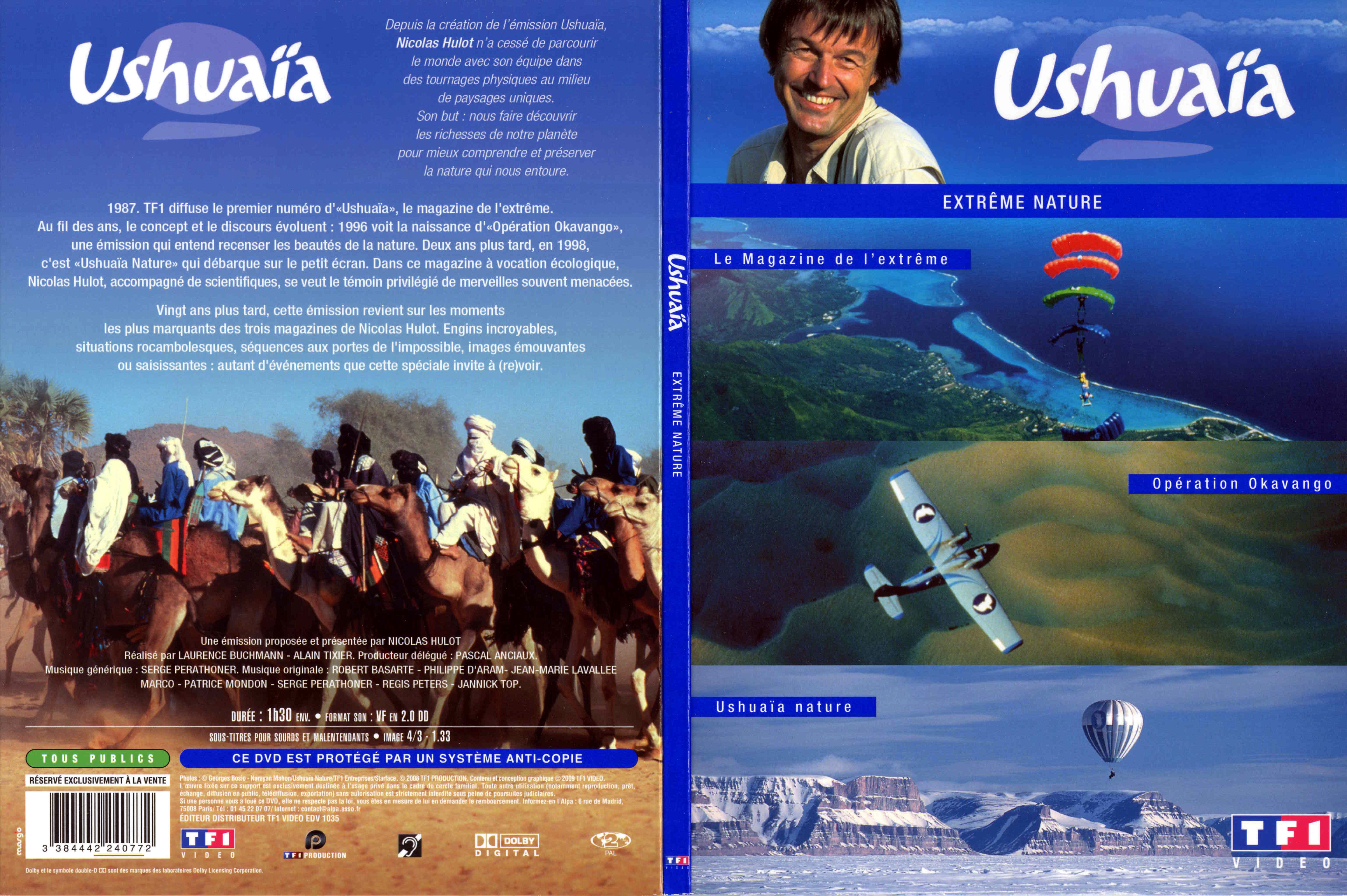 Jaquette DVD Ushuaia Nature - Extrme Nature