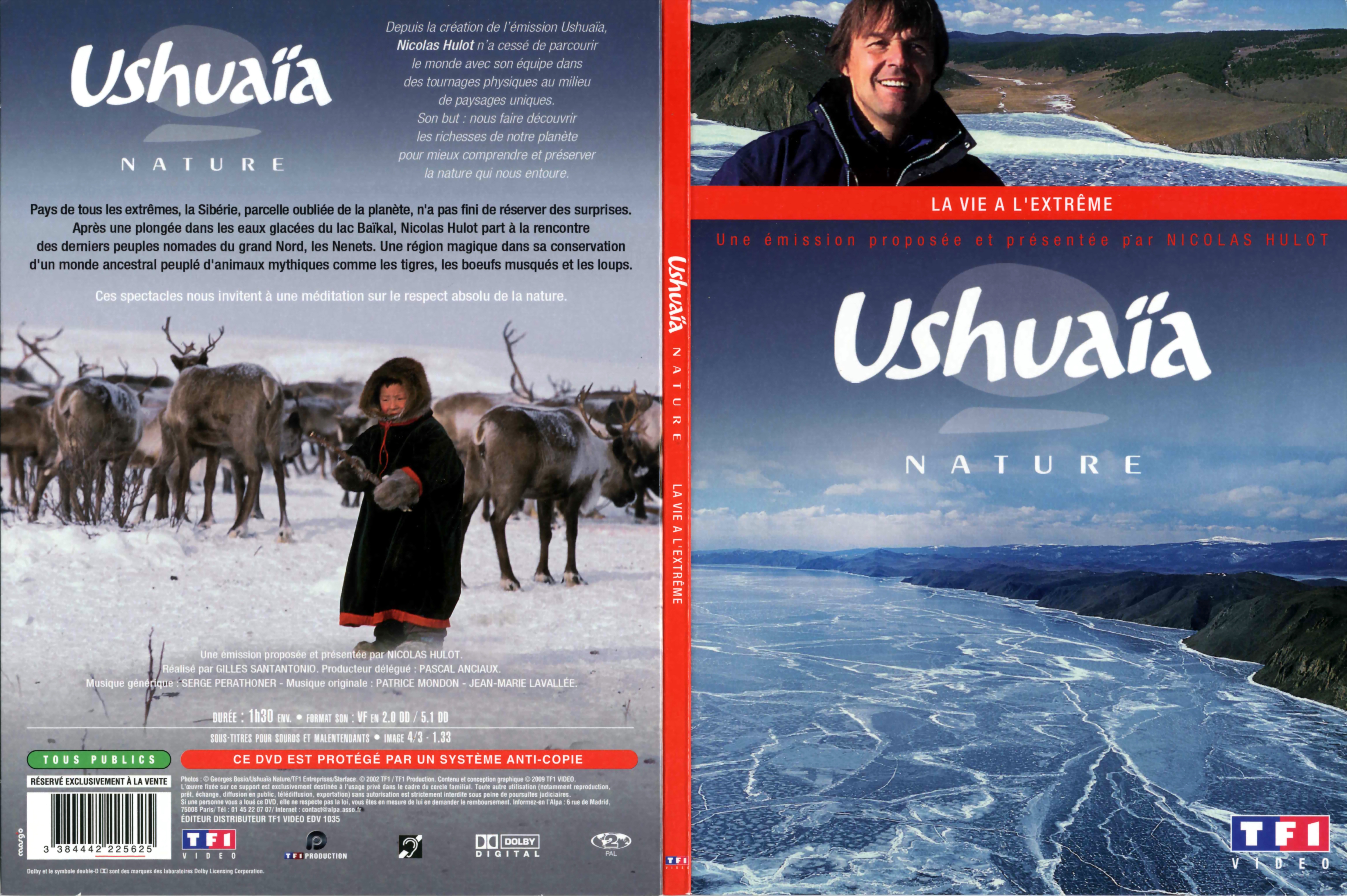 Jaquette DVD Ushuaia Nature - La vie  l