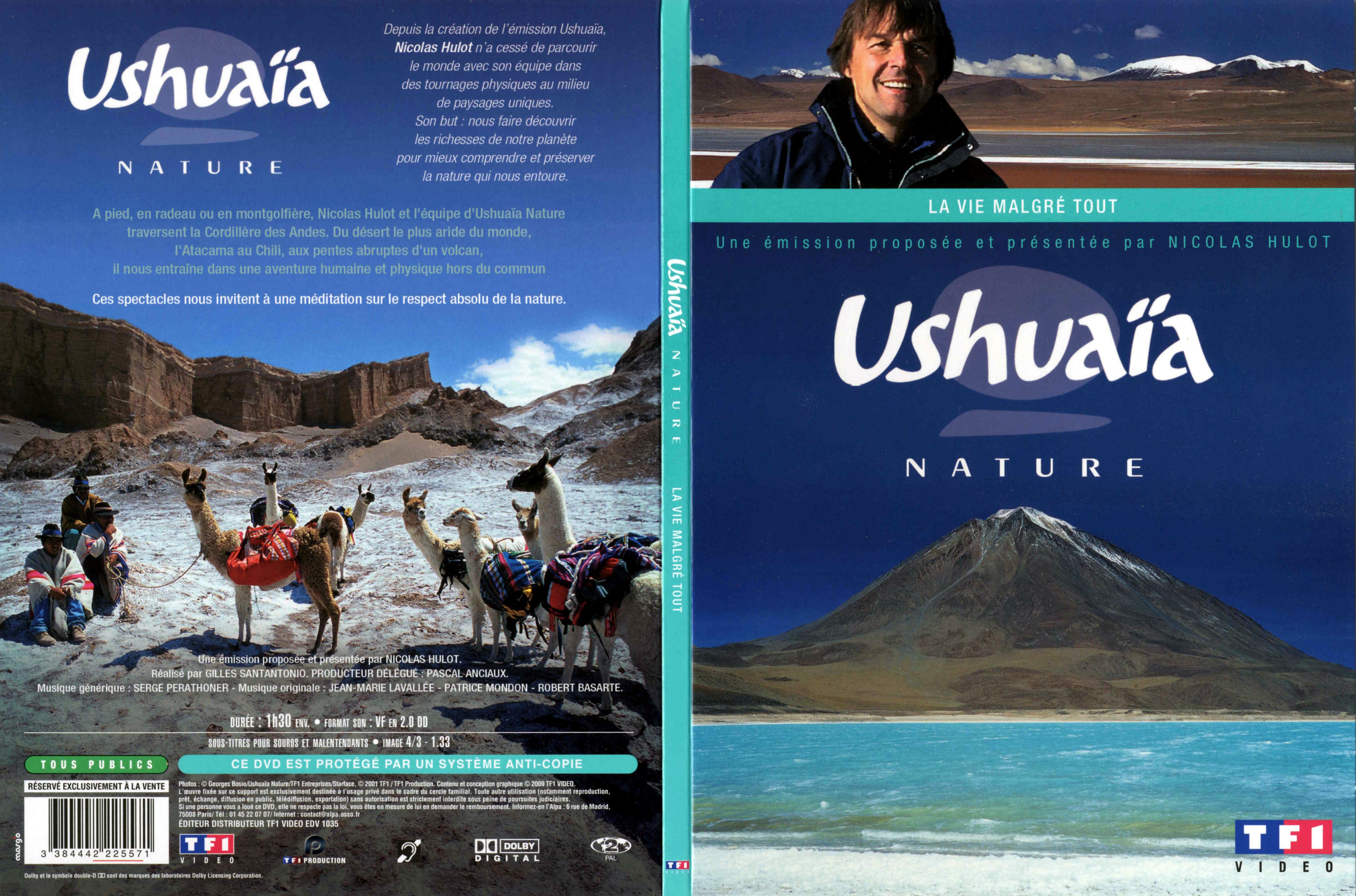 Jaquette DVD Ushuaia Nature - La vie malgr tout