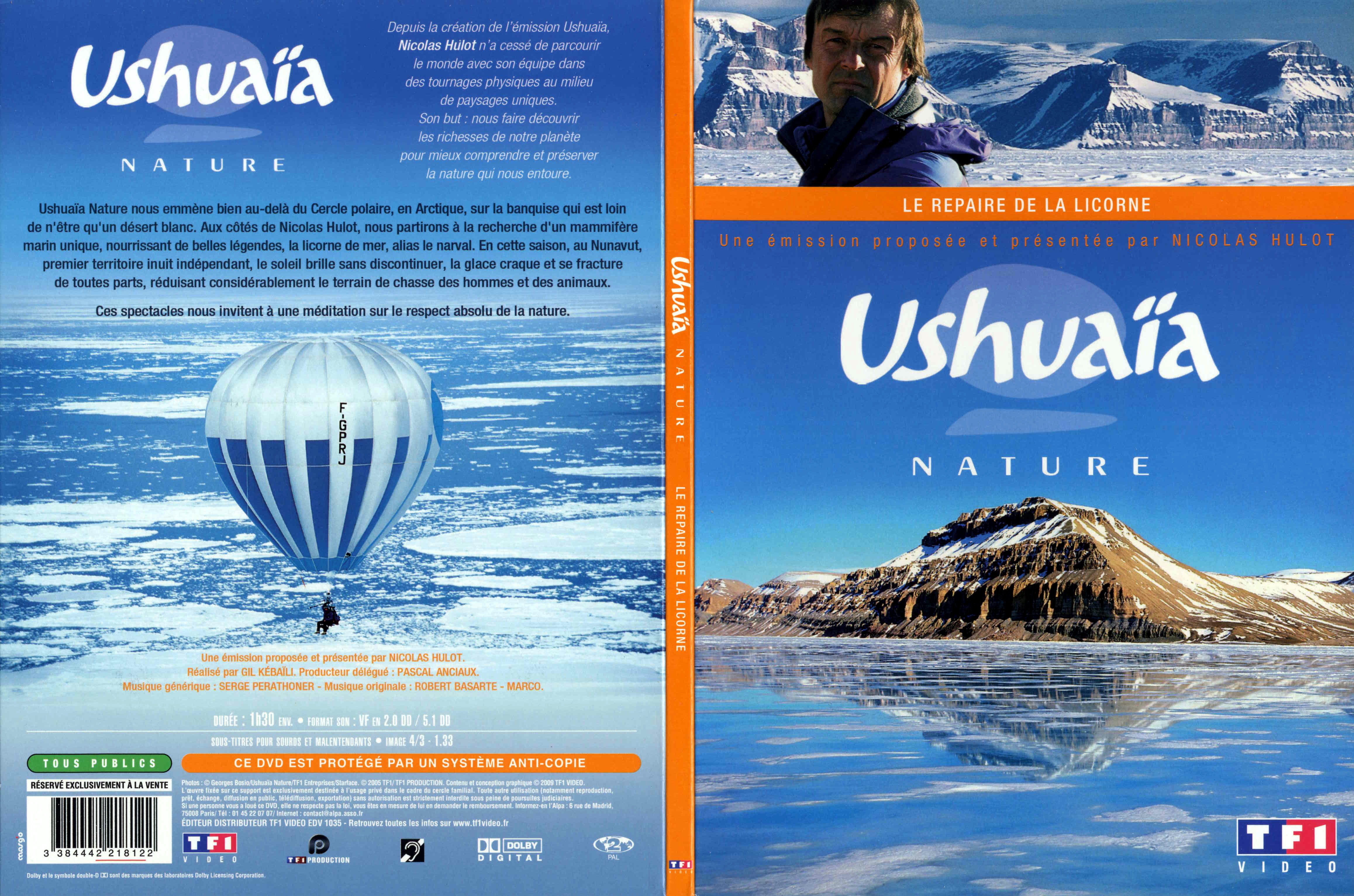 Jaquette DVD Ushuaia Nature - Le repaire de la Licorne