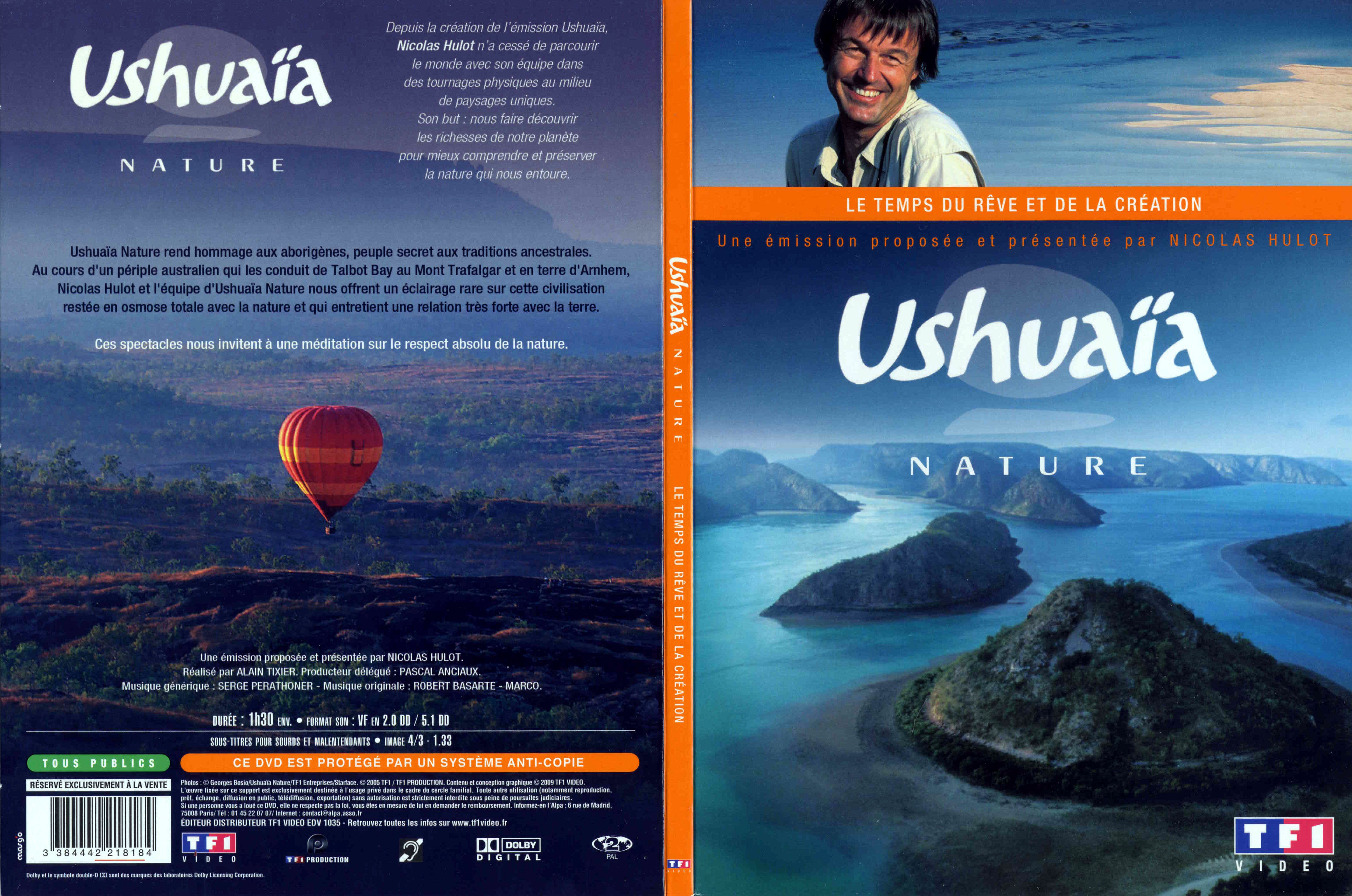 Jaquette DVD Ushuaia Nature - Le temps du rve et de la cration