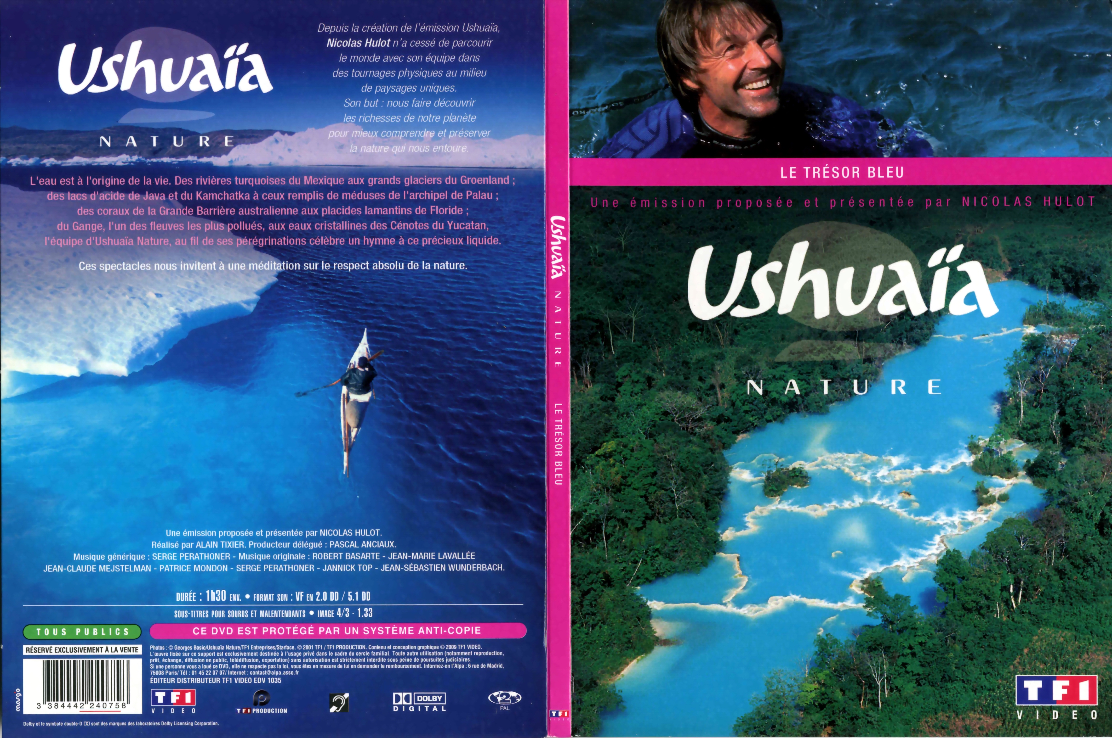 Jaquette DVD Ushuaia Nature - Le trsor bleu