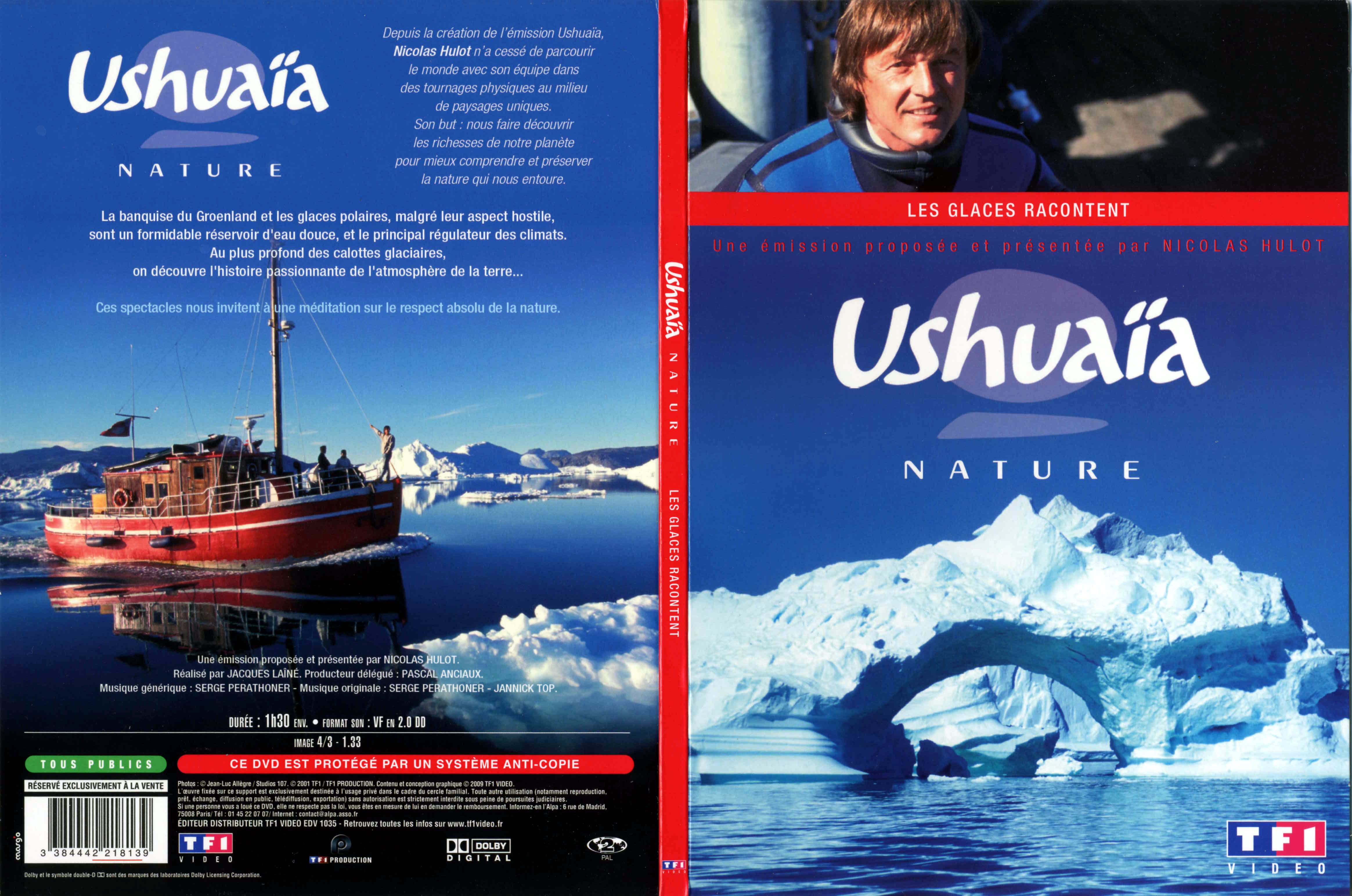 Jaquette DVD Ushuaia Nature - Les glaces racontent