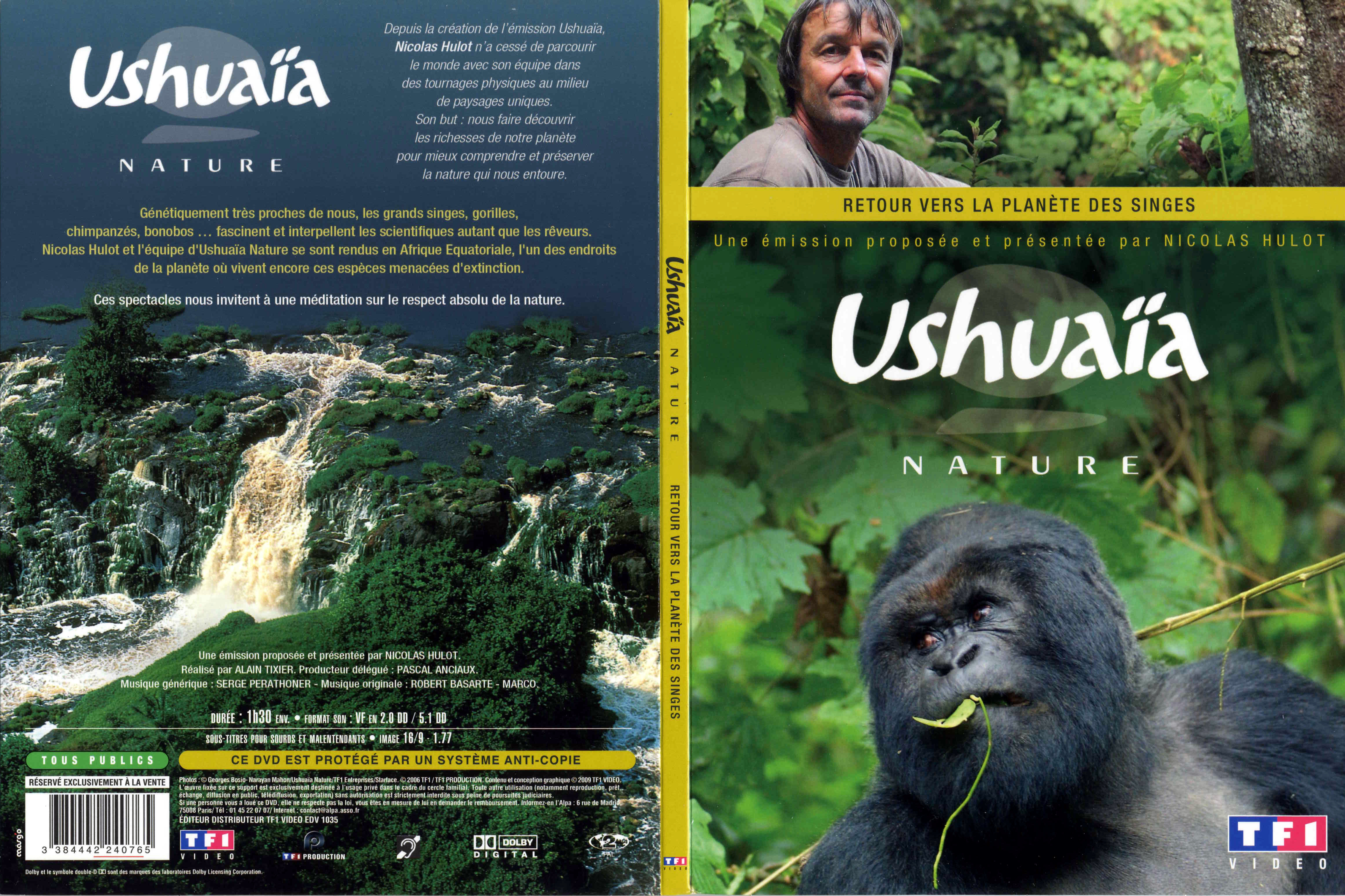 Jaquette DVD Ushuaia Nature - Retour vers la plante des singes