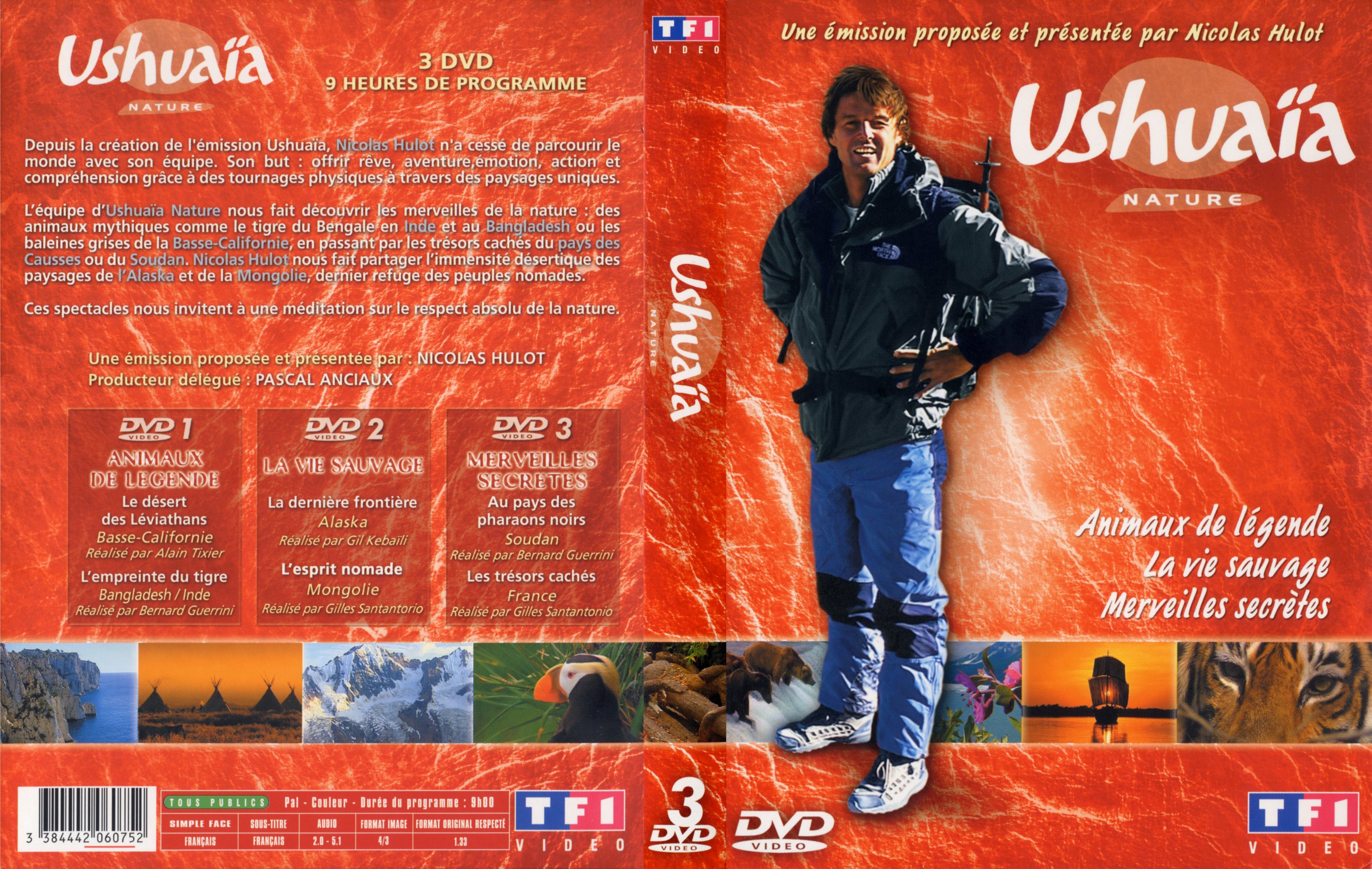 Jaquette DVD Ushuaia - Animaux de legende La vie sauvage Merveilles secretes
