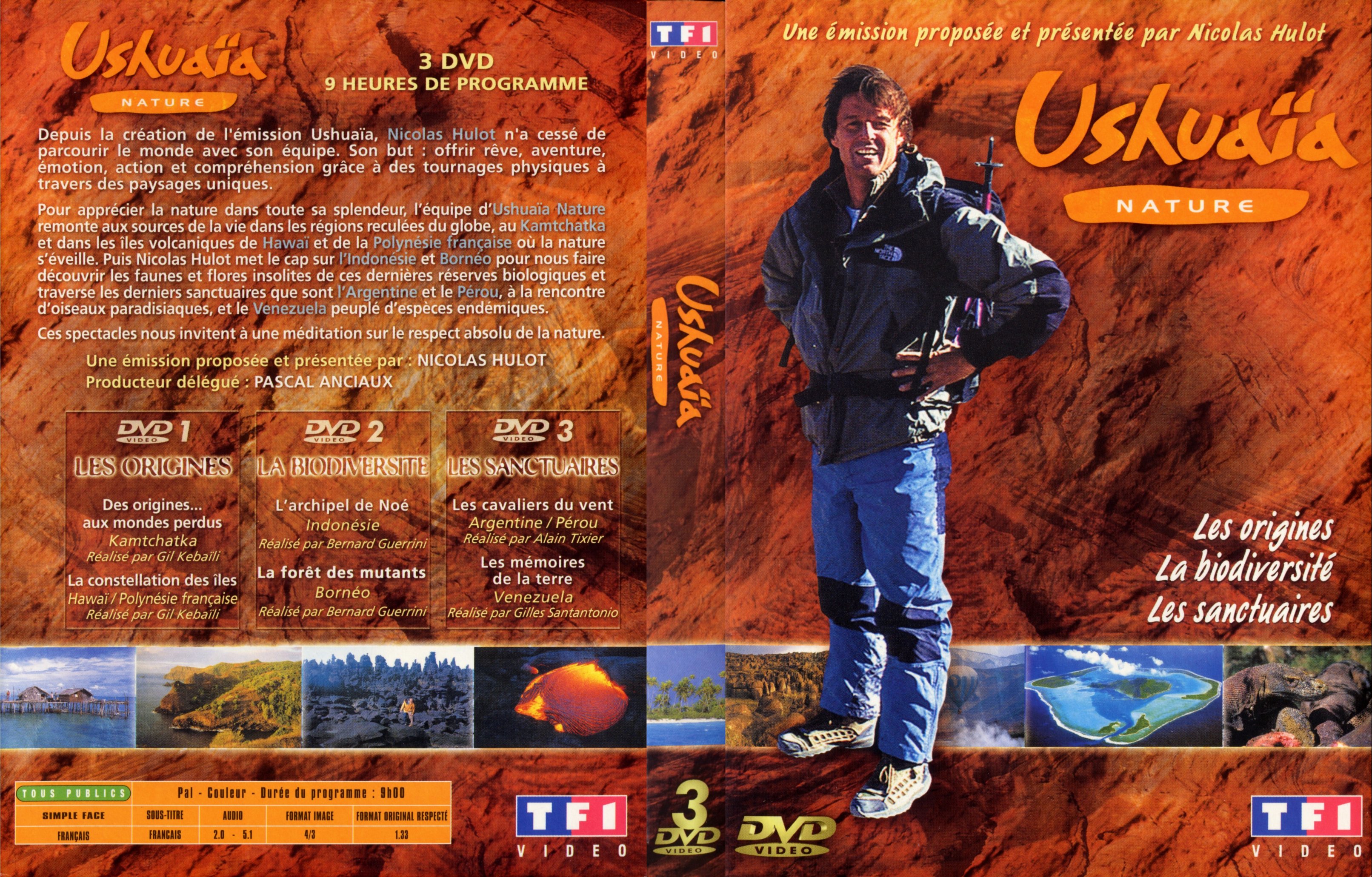Jaquette DVD Ushuaia - Les origines La biodiversite Les sanctuaires