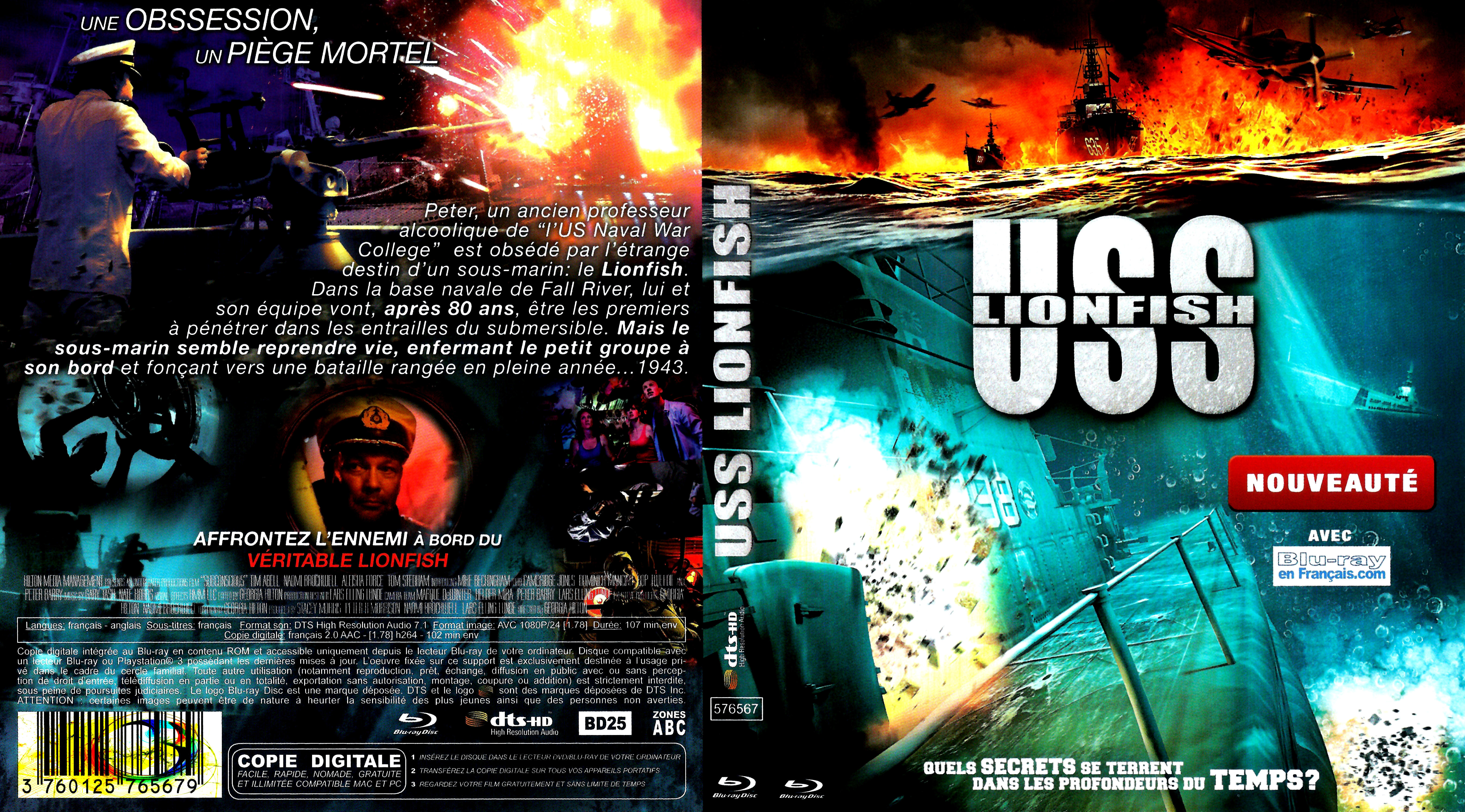 Jaquette DVD Uss lionfish (BLU-RAY)