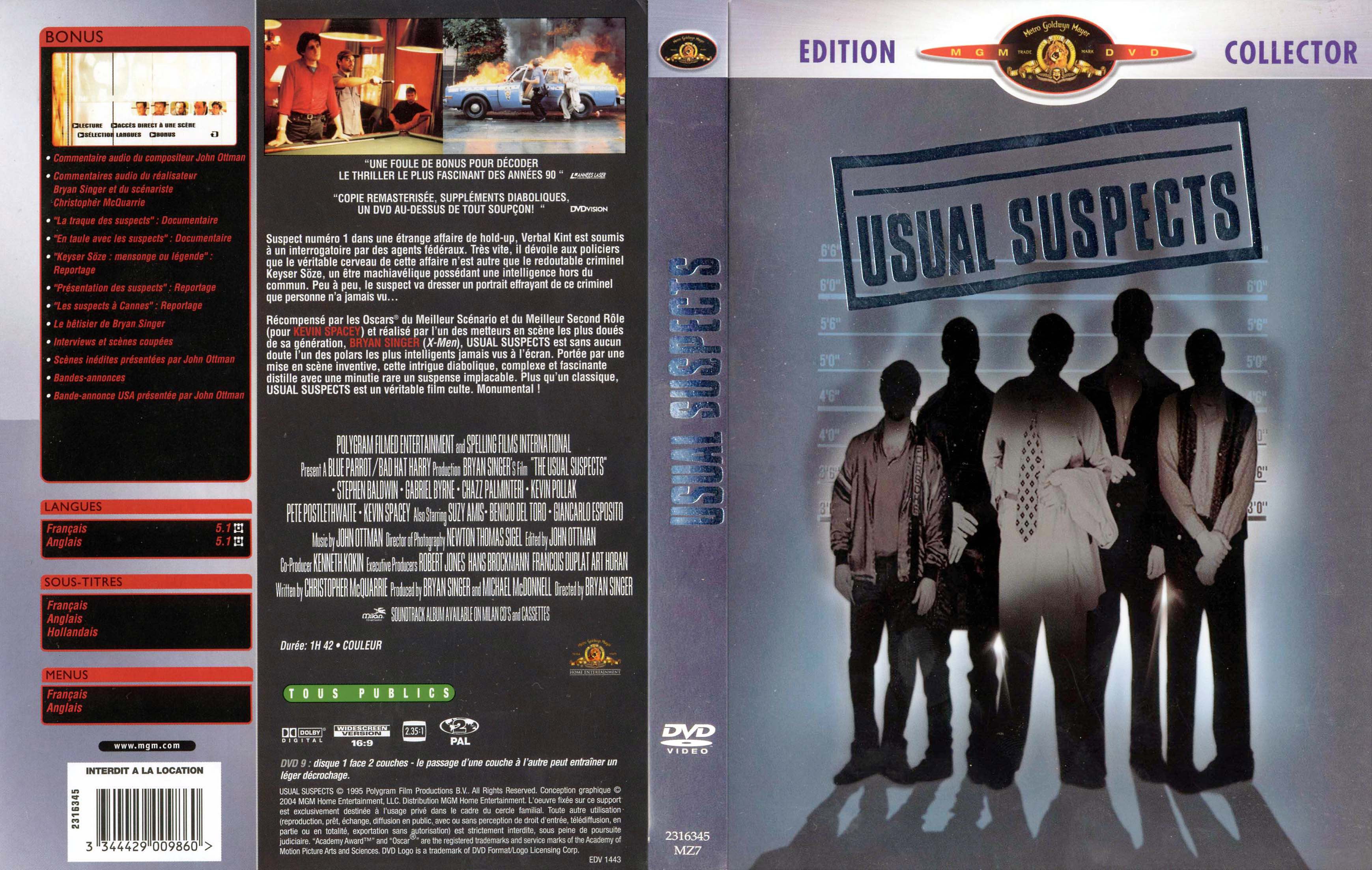 Jaquette DVD Usual suspects