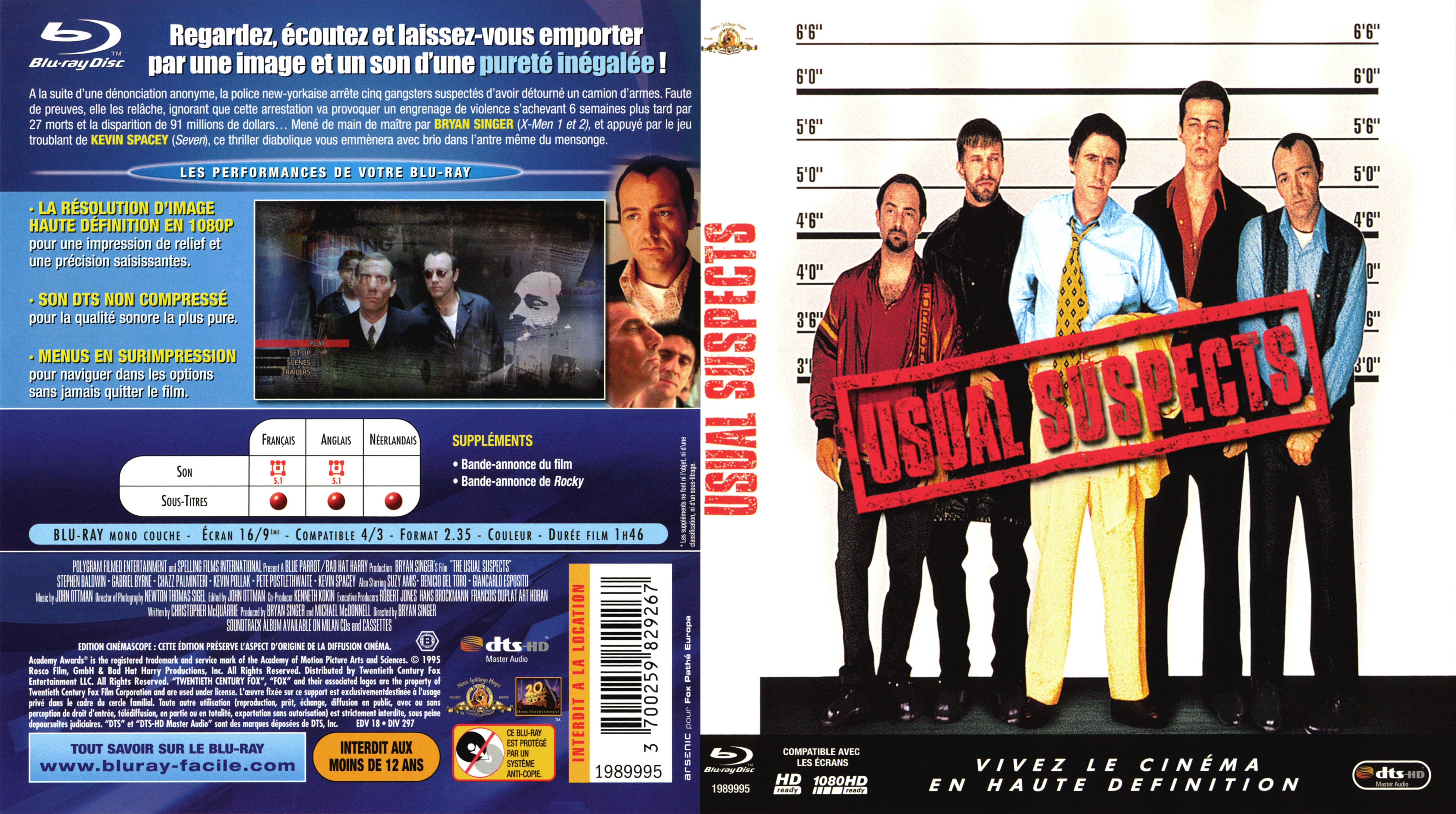 Jaquette DVD Usual suspects (BLU-RAY)
