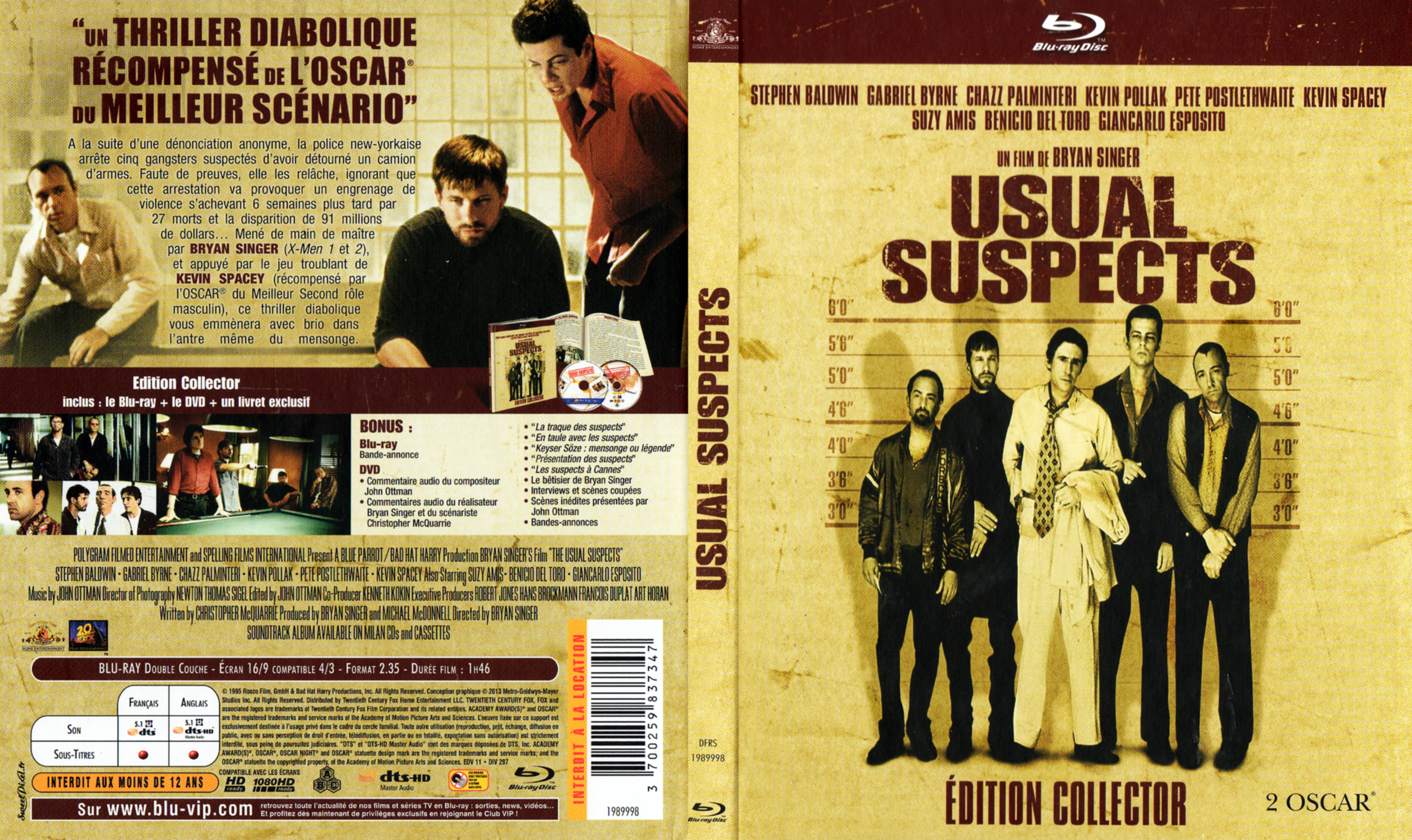 Jaquette DVD Usual suspects (BLU-RAY) v2