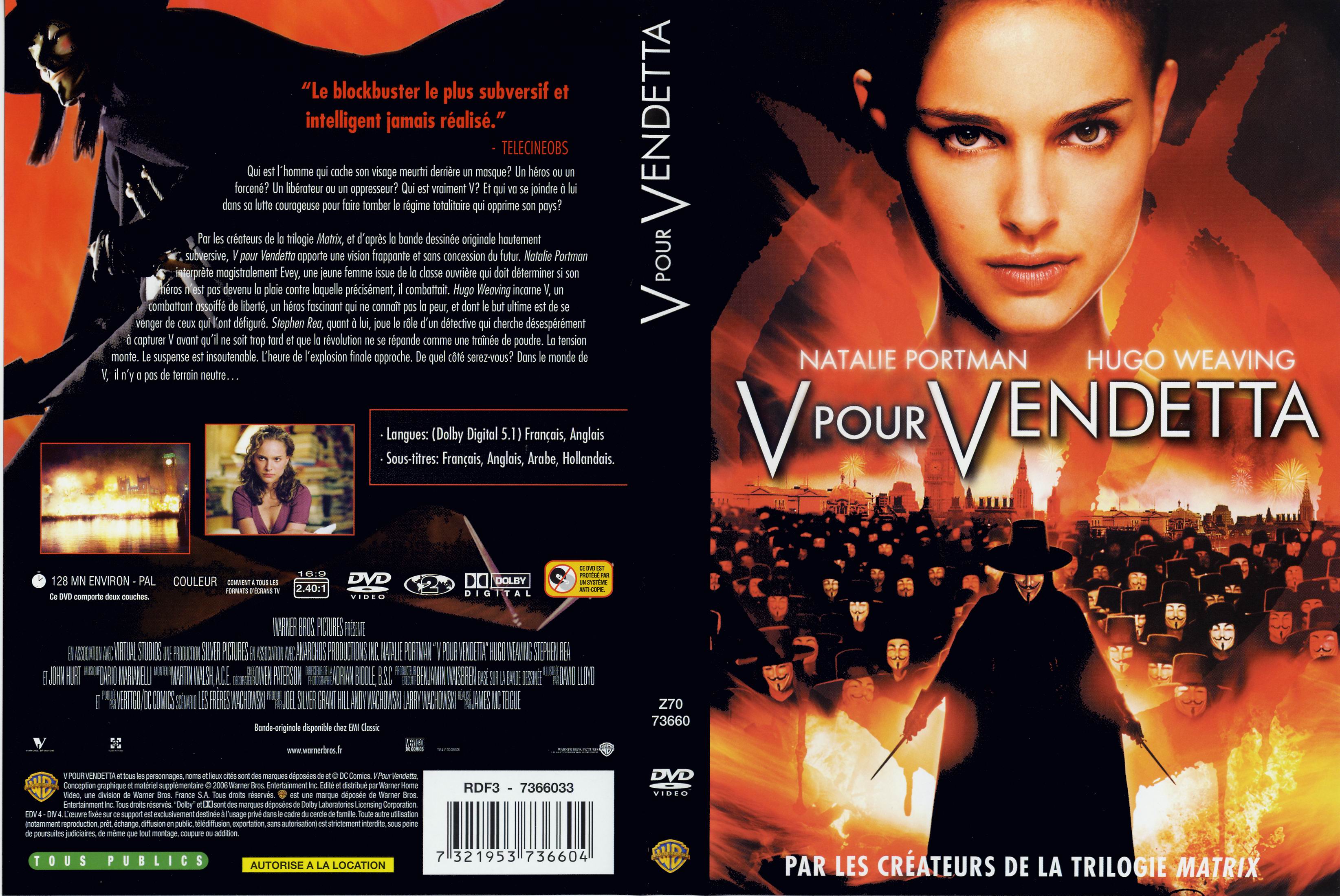 Jaquette DVD V pour vendetta