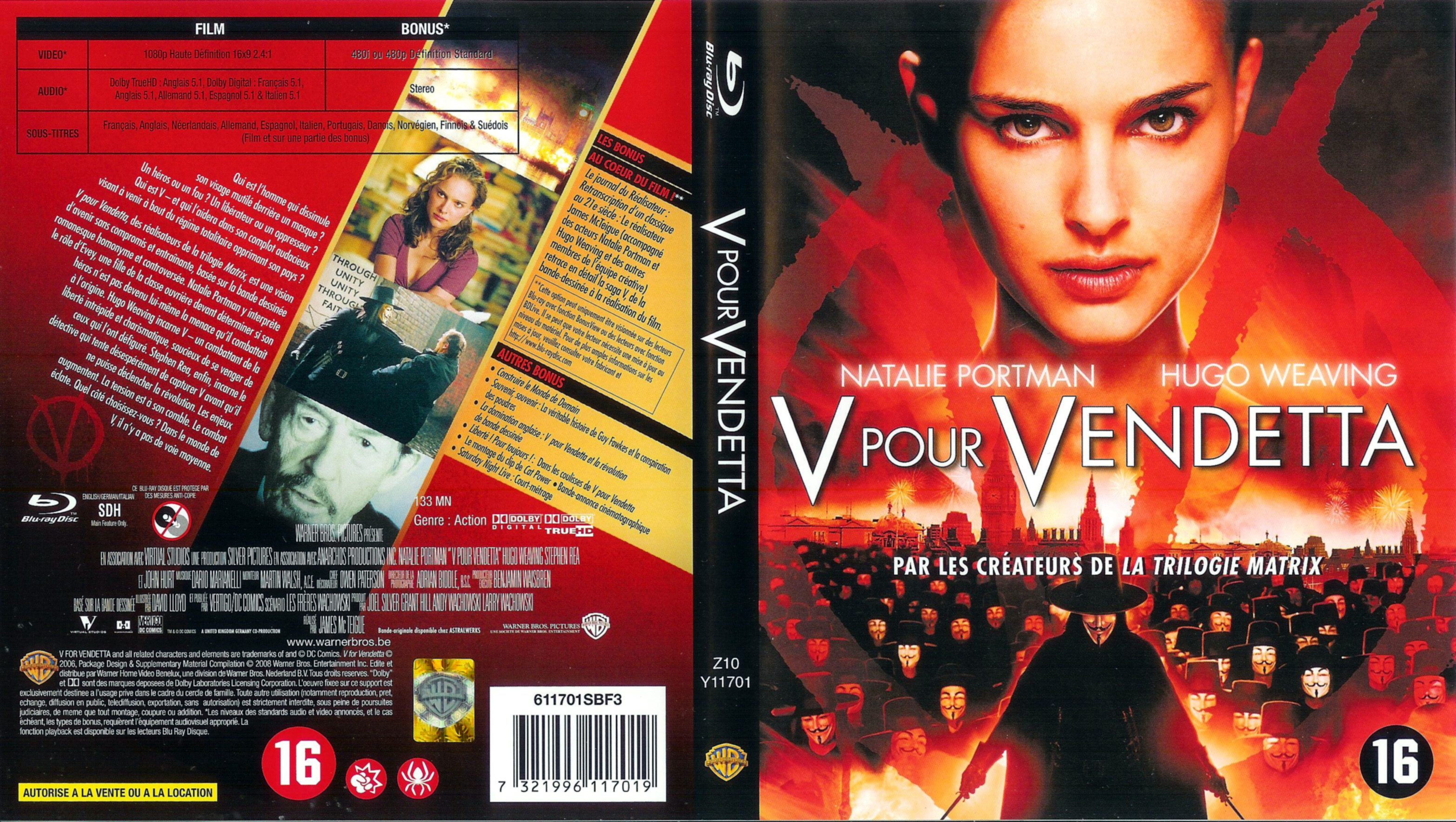 Jaquette DVD V pour vendetta (BLU-RAY) v2