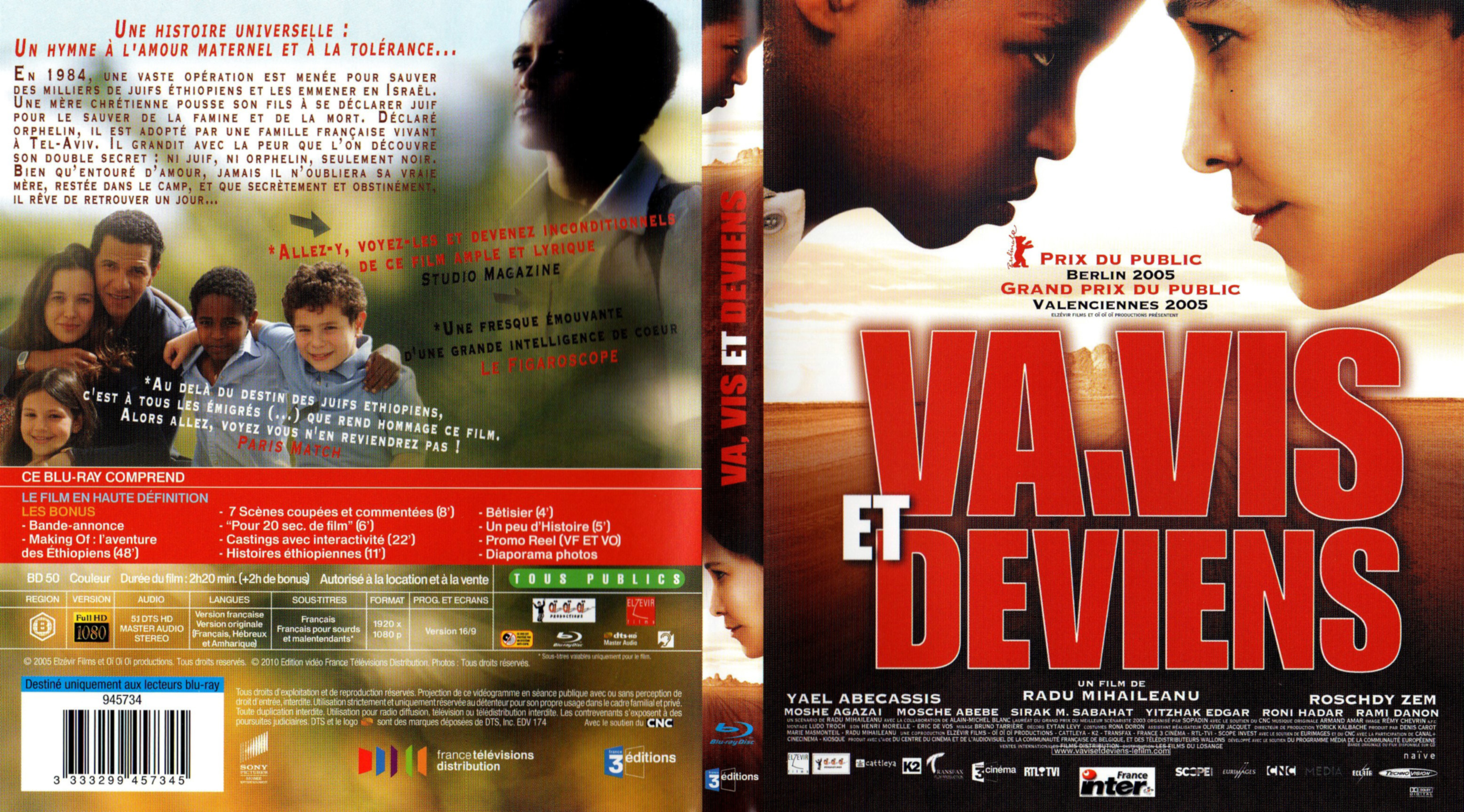 Jaquette DVD Va vis et deviens (BLU-RAY)