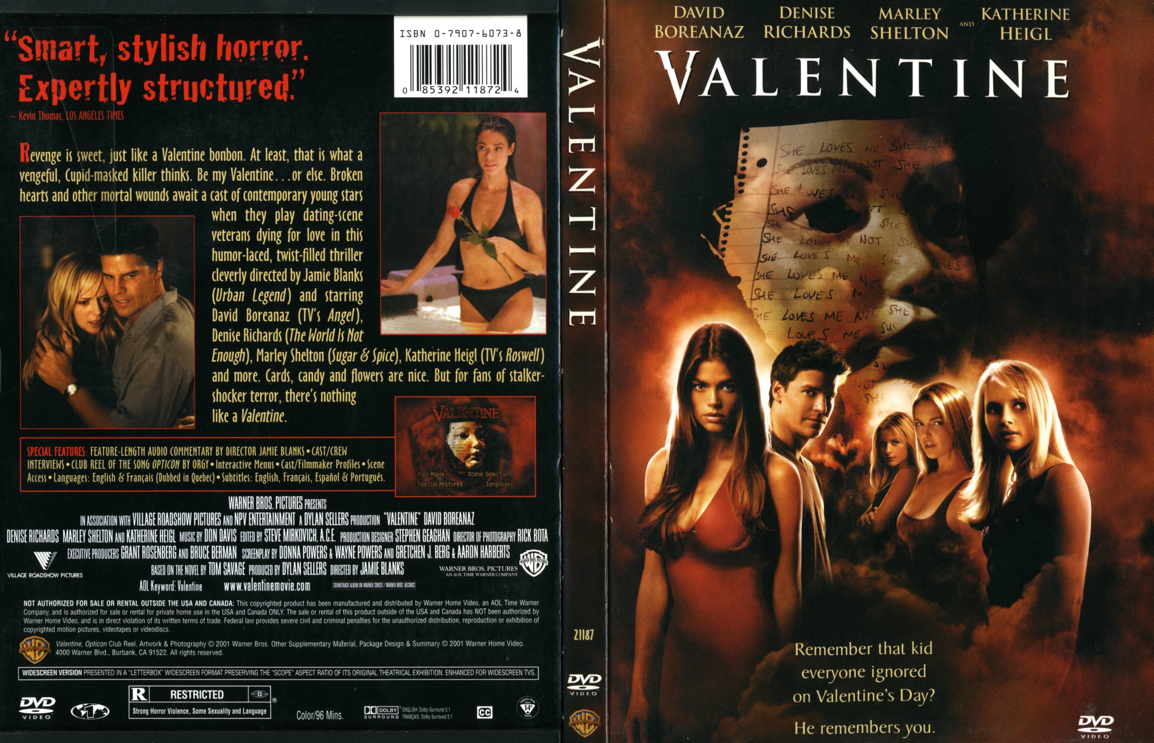 Jaquette DVD Valentine Zone 1