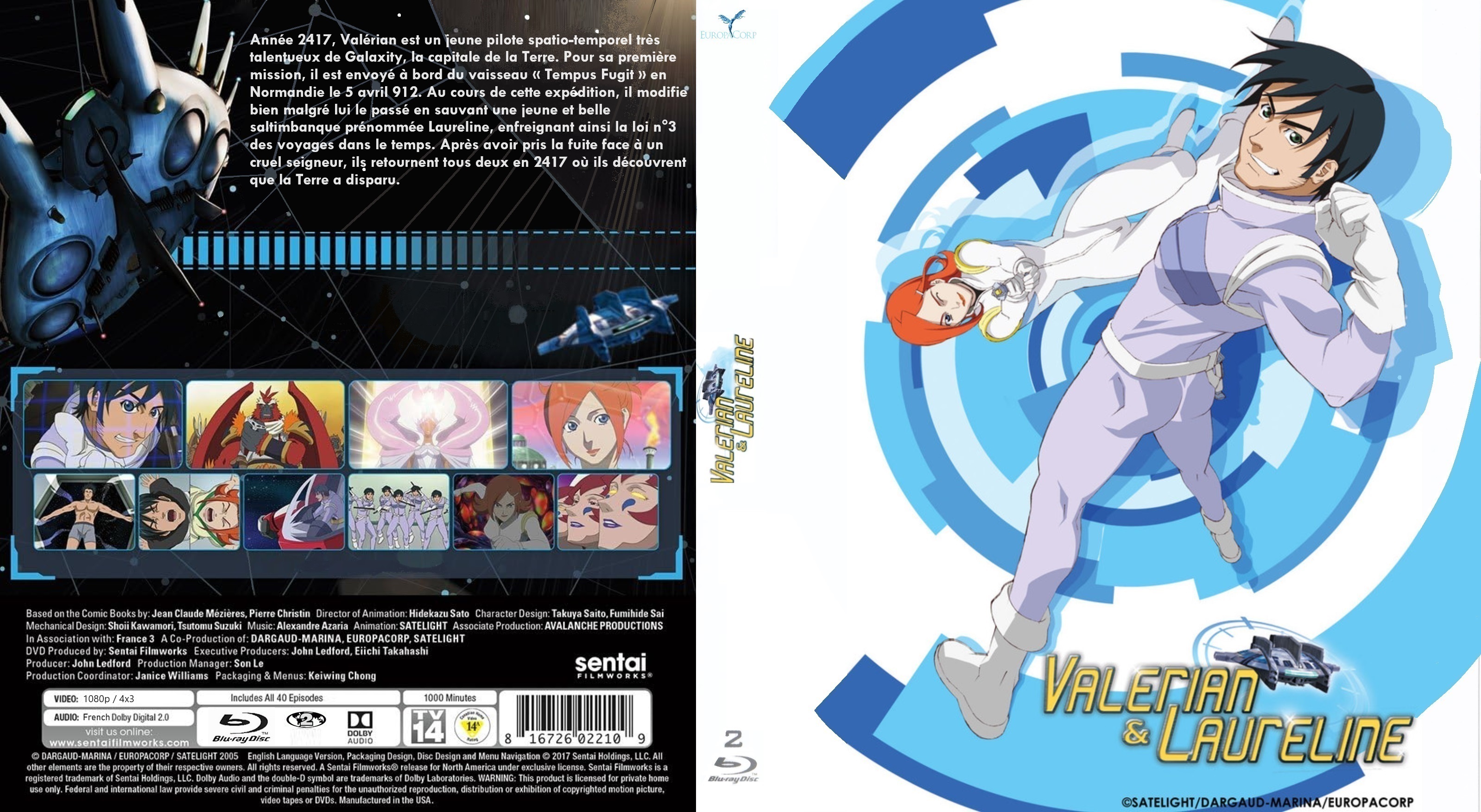 Jaquette DVD Valerian & Laureline la srie anime  custom (BLU-RAY)