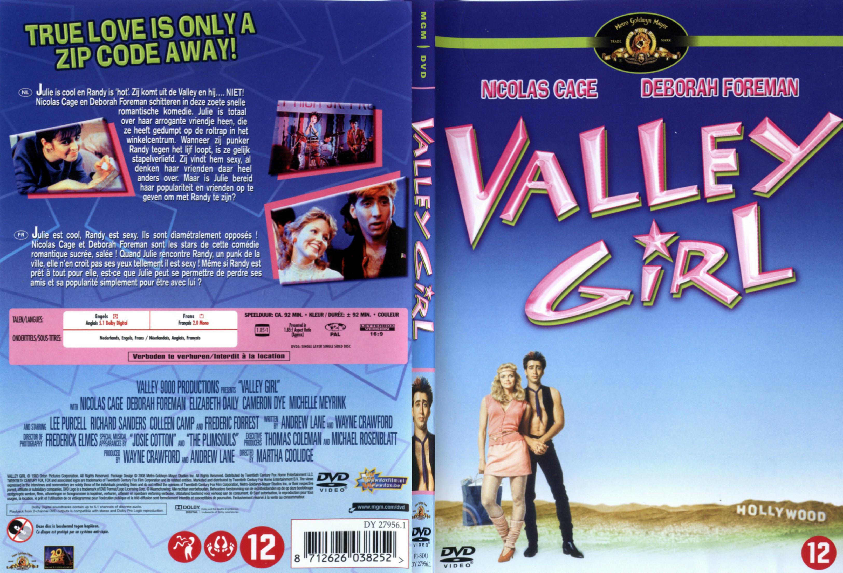 Jaquette DVD Valley girl - SLIM