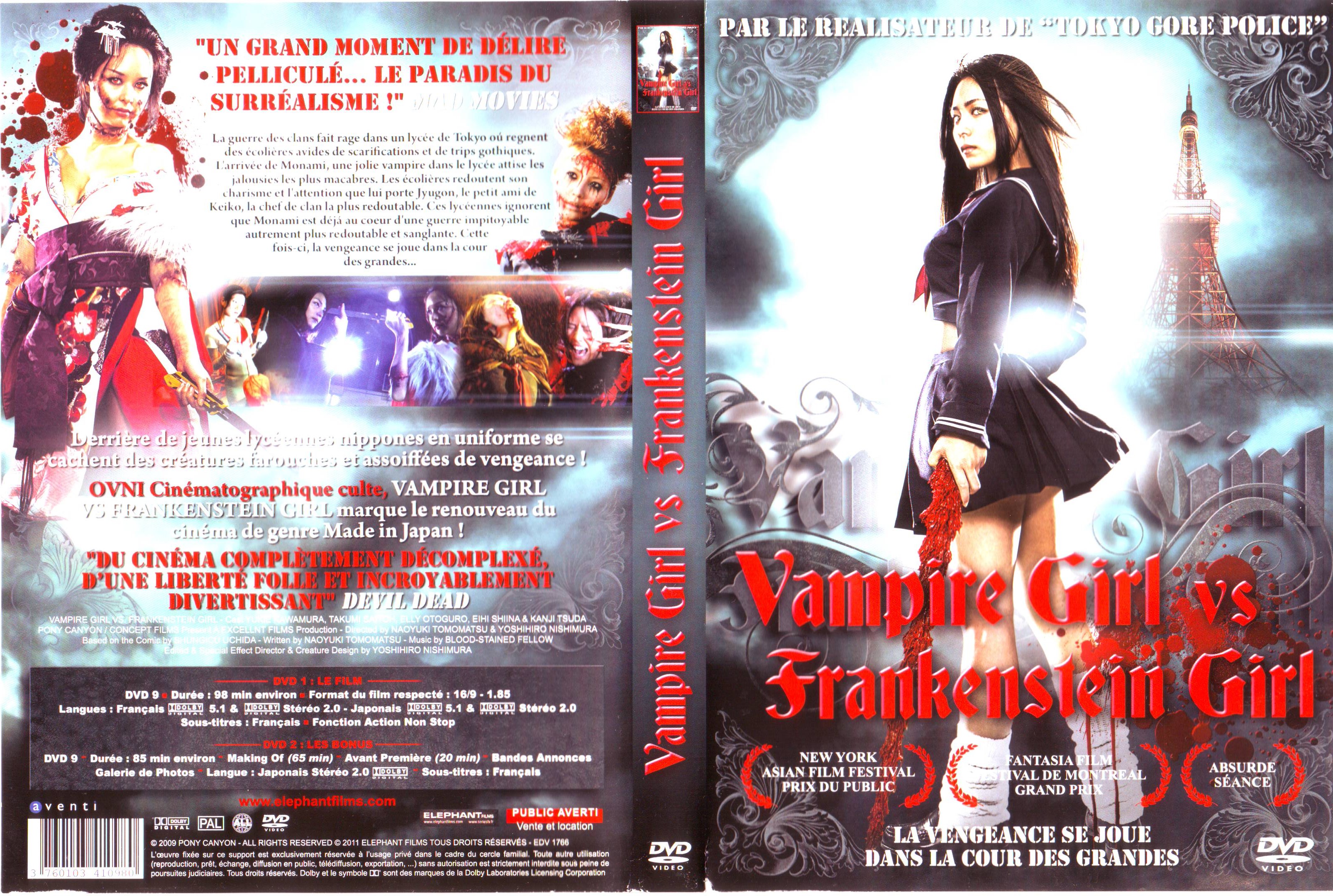 Jaquette DVD Vampire Girl vs Frankenstein Girl