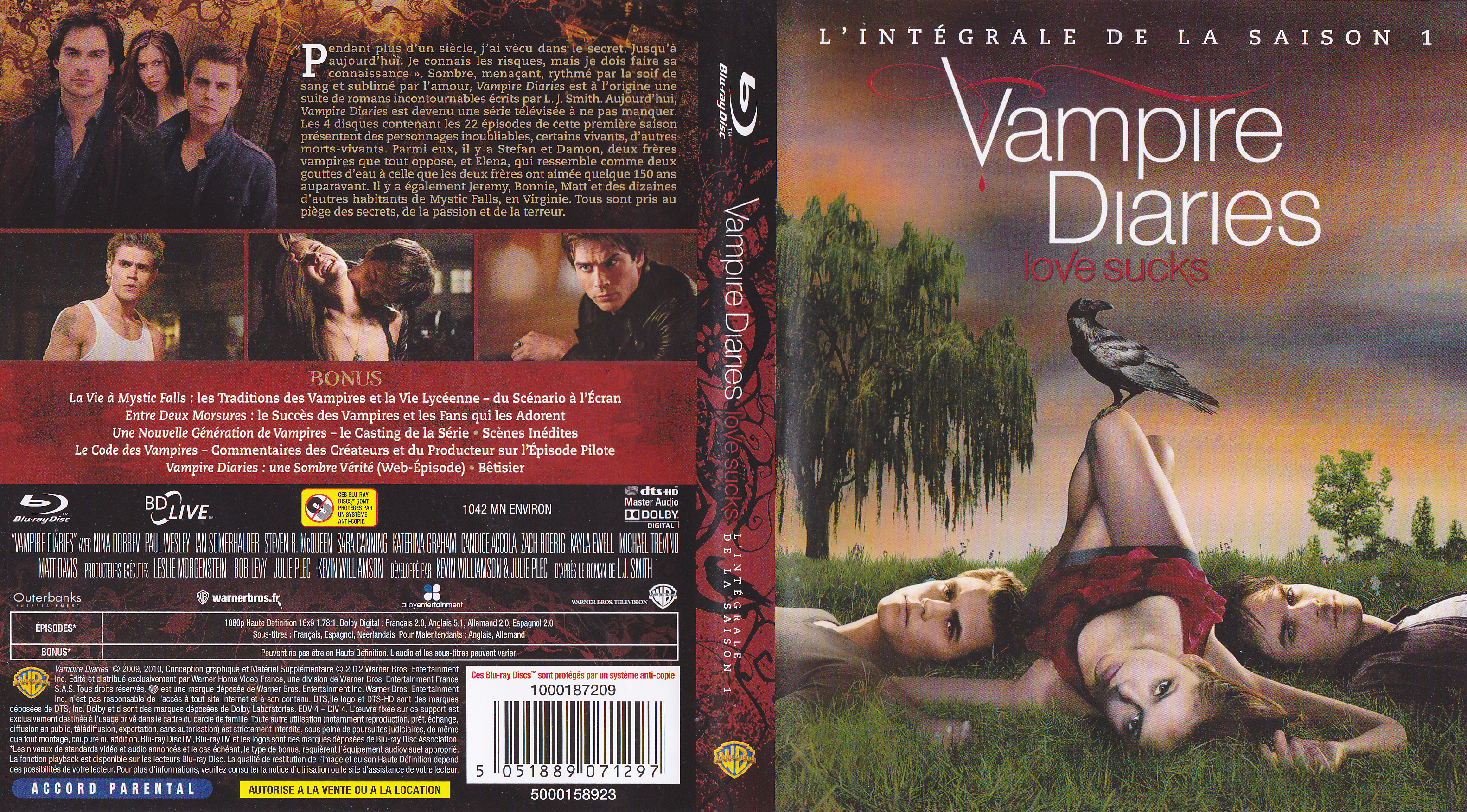 Jaquette DVD Vampire diaries Saison 1 (BLU-RAY)