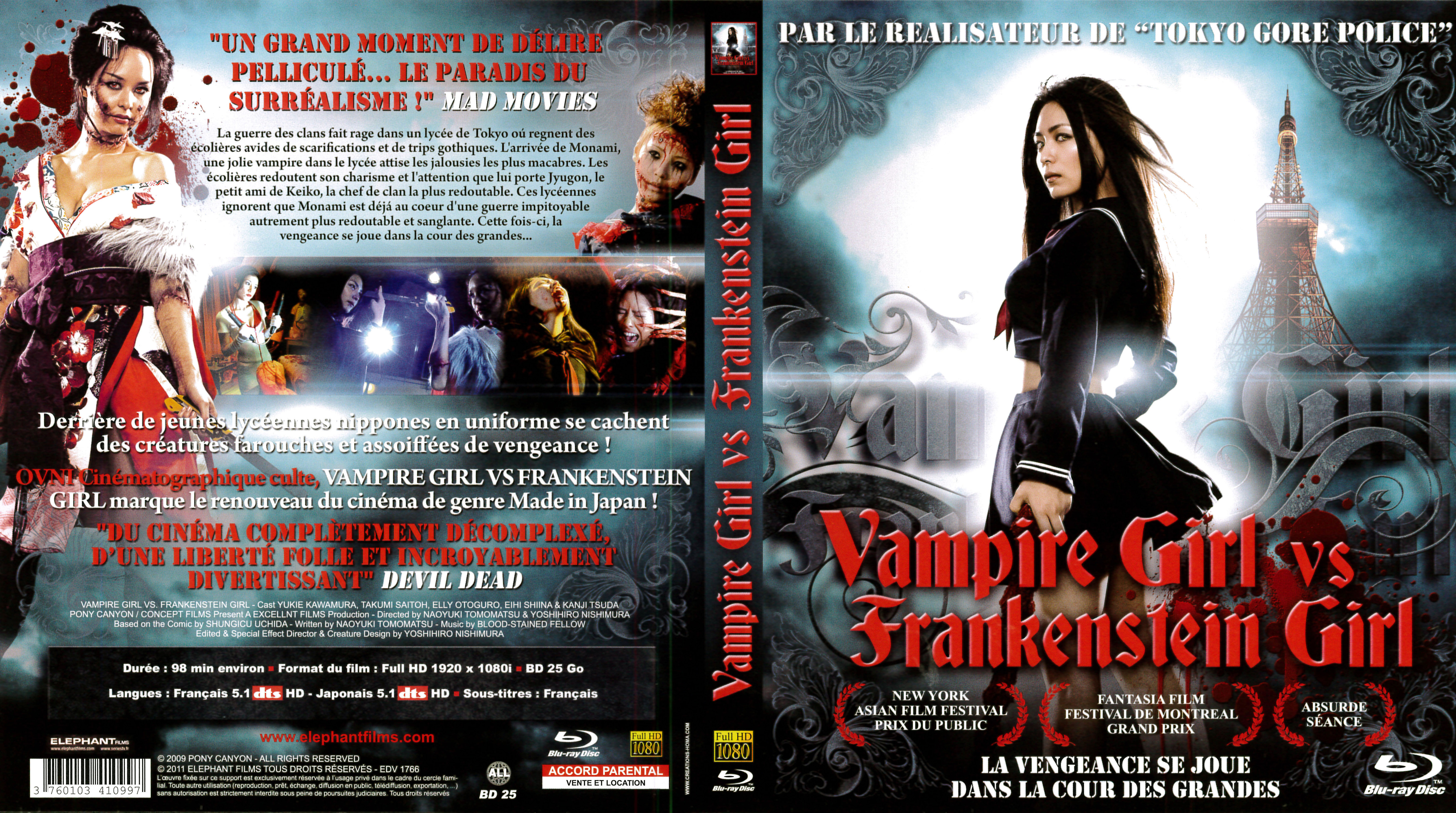 Jaquette DVD Vampire girl vs Frankenstein girl (BLU-RAY)