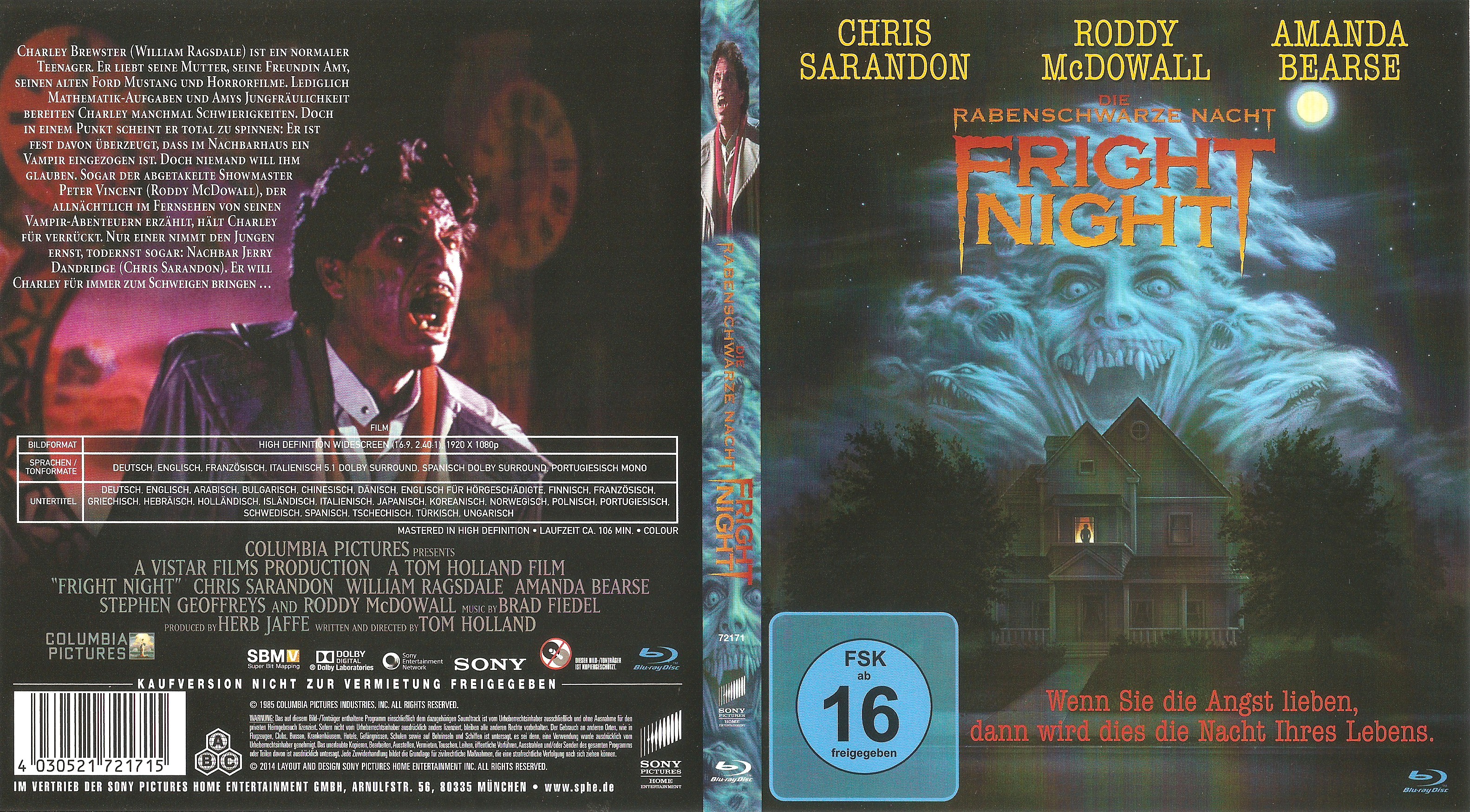 Jaquette DVD Vampire vous avez dit Vampire - Fright Night (1985) Zone 1 (BLU-RAY)