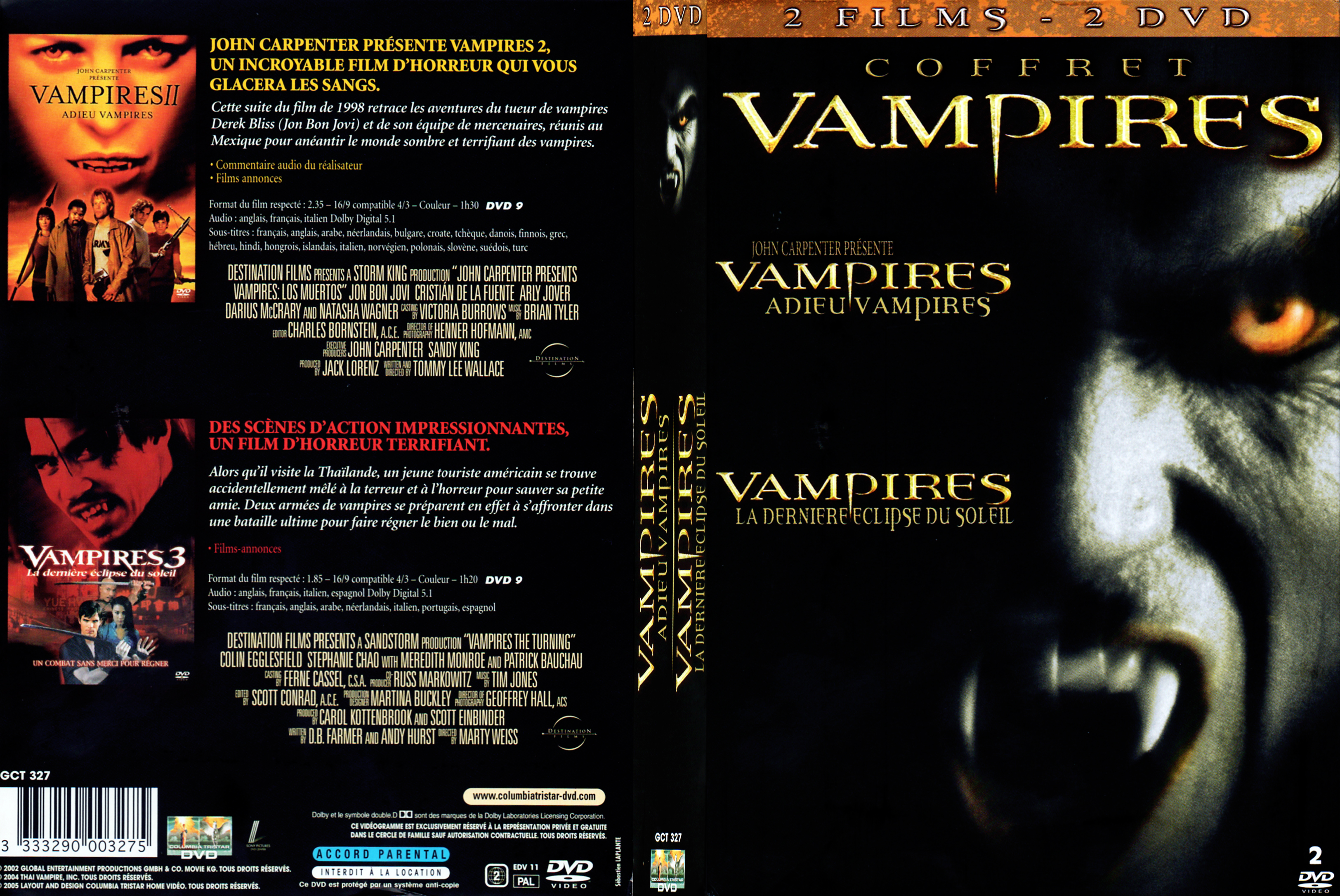Jaquette DVD Vampires 2 3 COFFRET