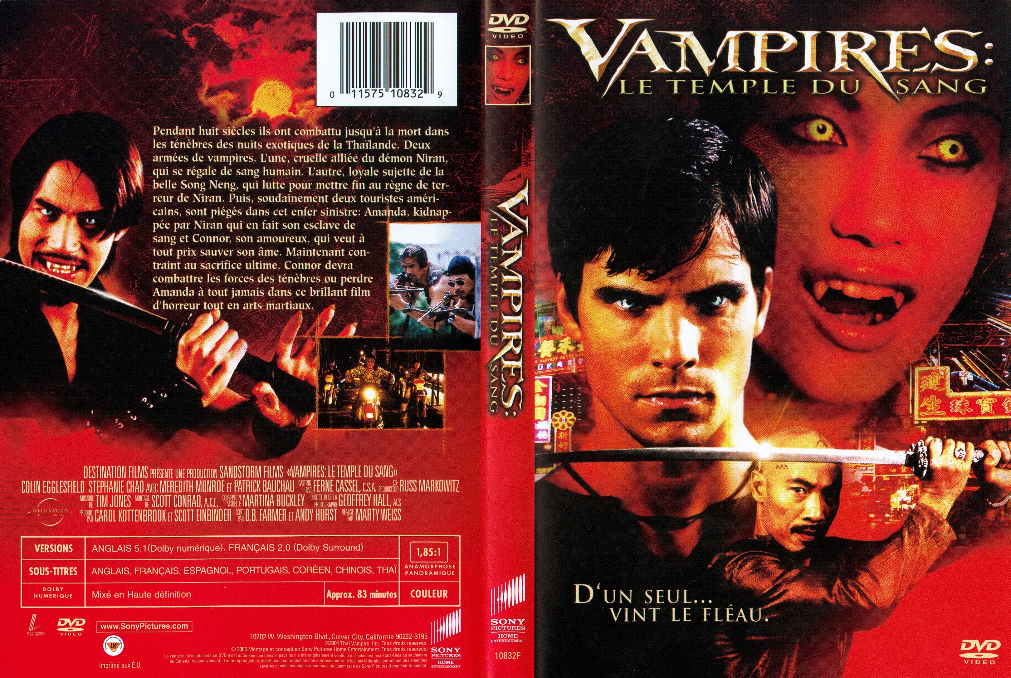 Jaquette DVD Vampires le temple du sang