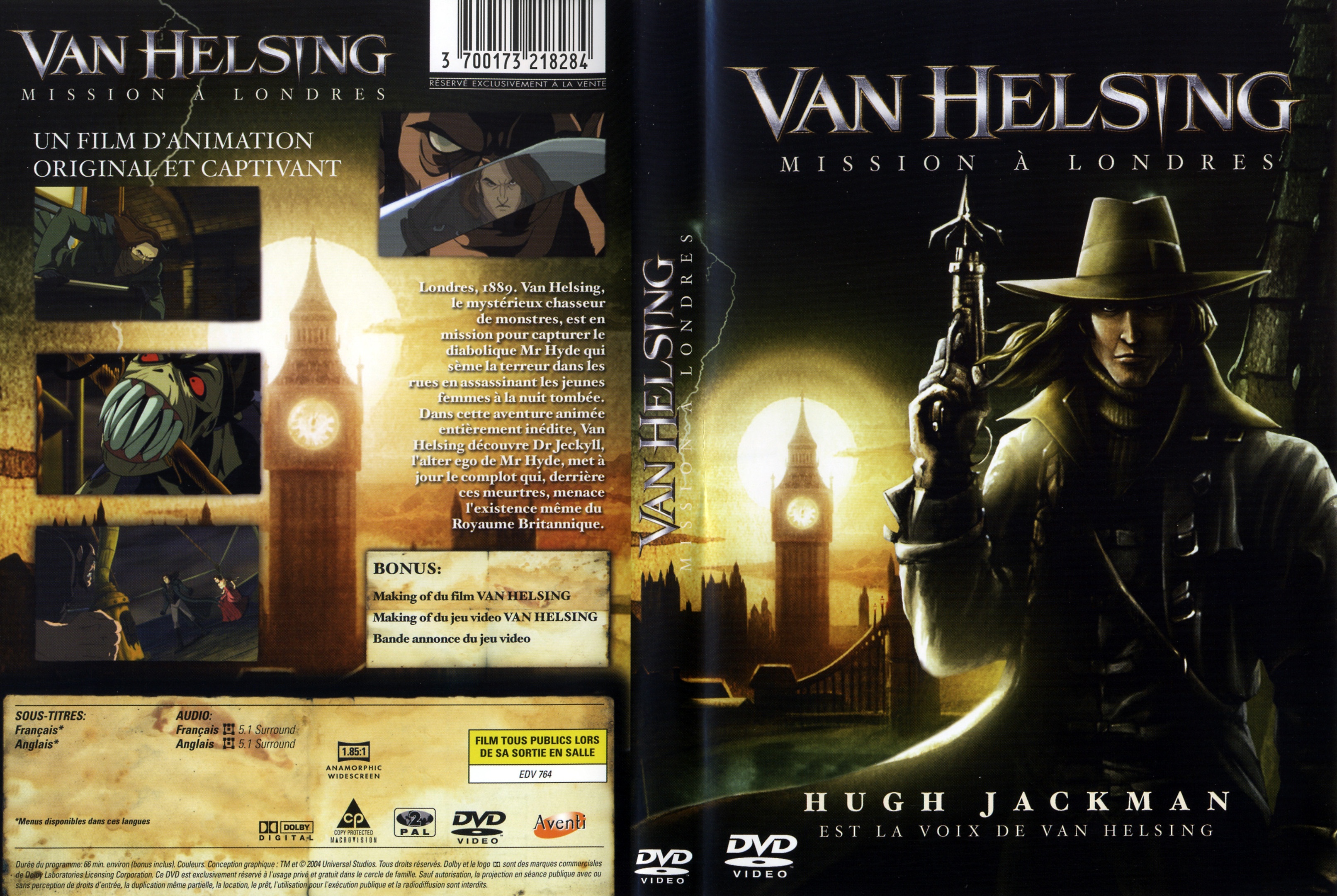 Jaquette DVD Van Helsing Mission  Londres