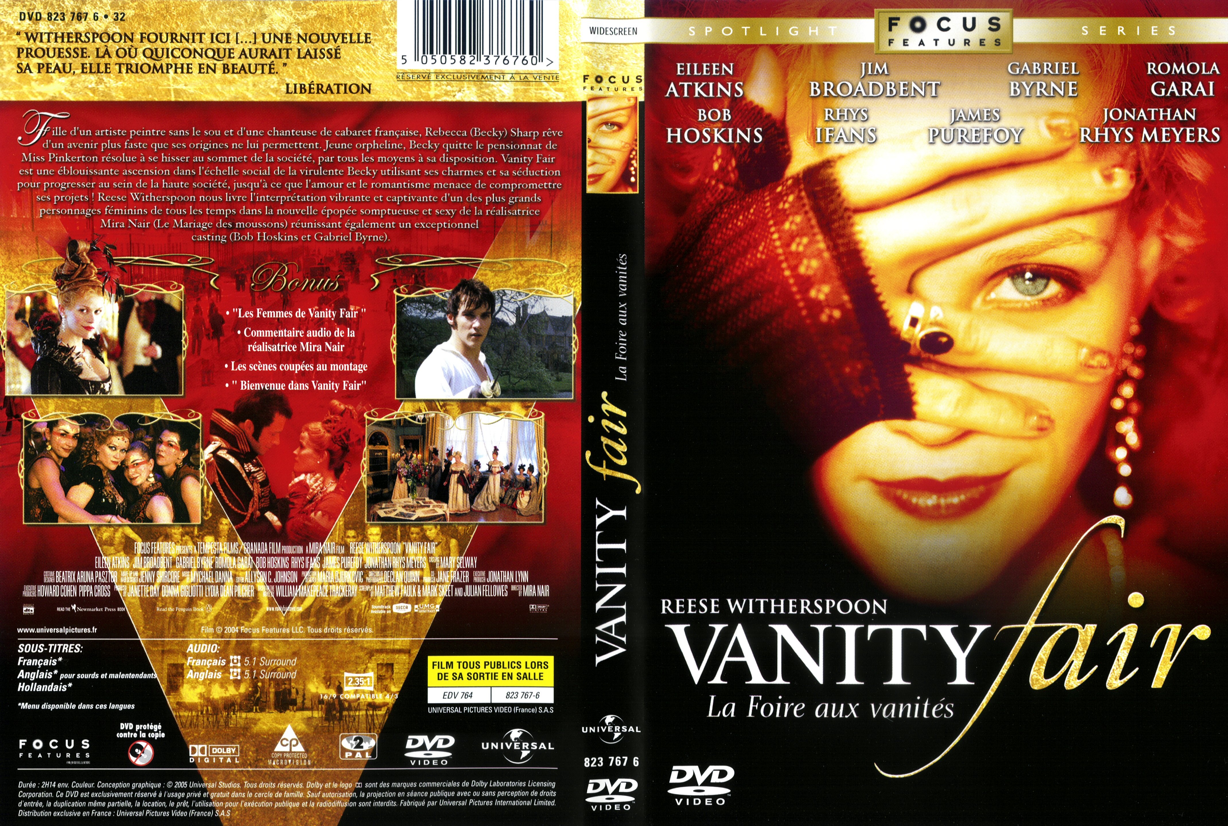 Jaquette DVD Vanity fair
