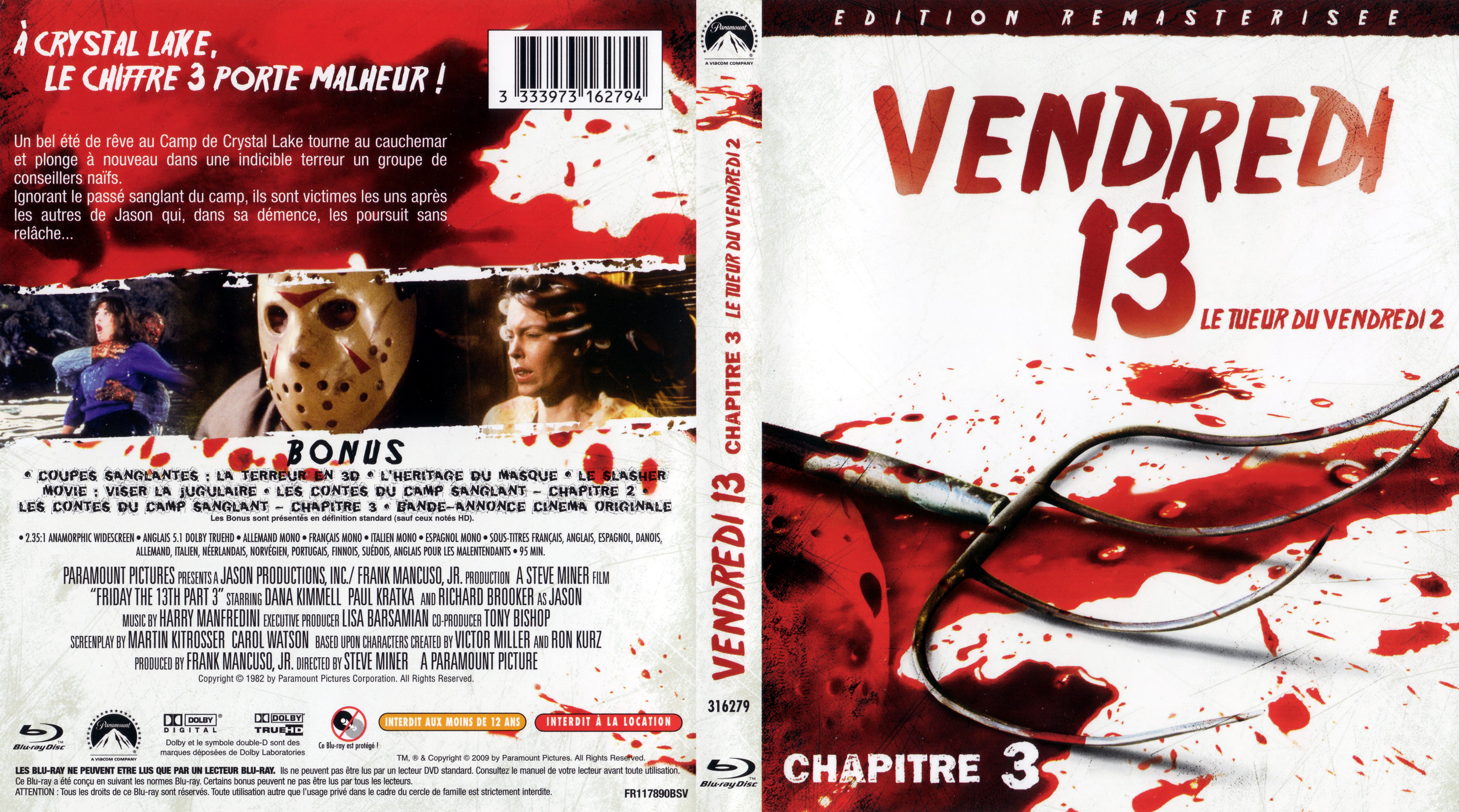 Jaquette DVD Vendredi 13 Le tueur du vendredi 2 (BLU-RAY)