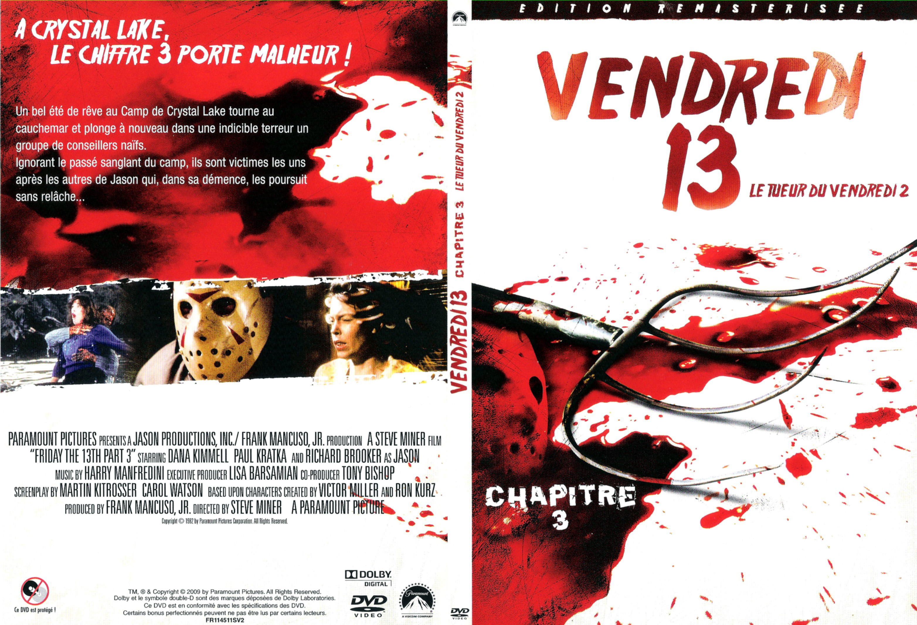 Jaquette DVD Vendredi 13 Le tueur du vendredi 2 v2