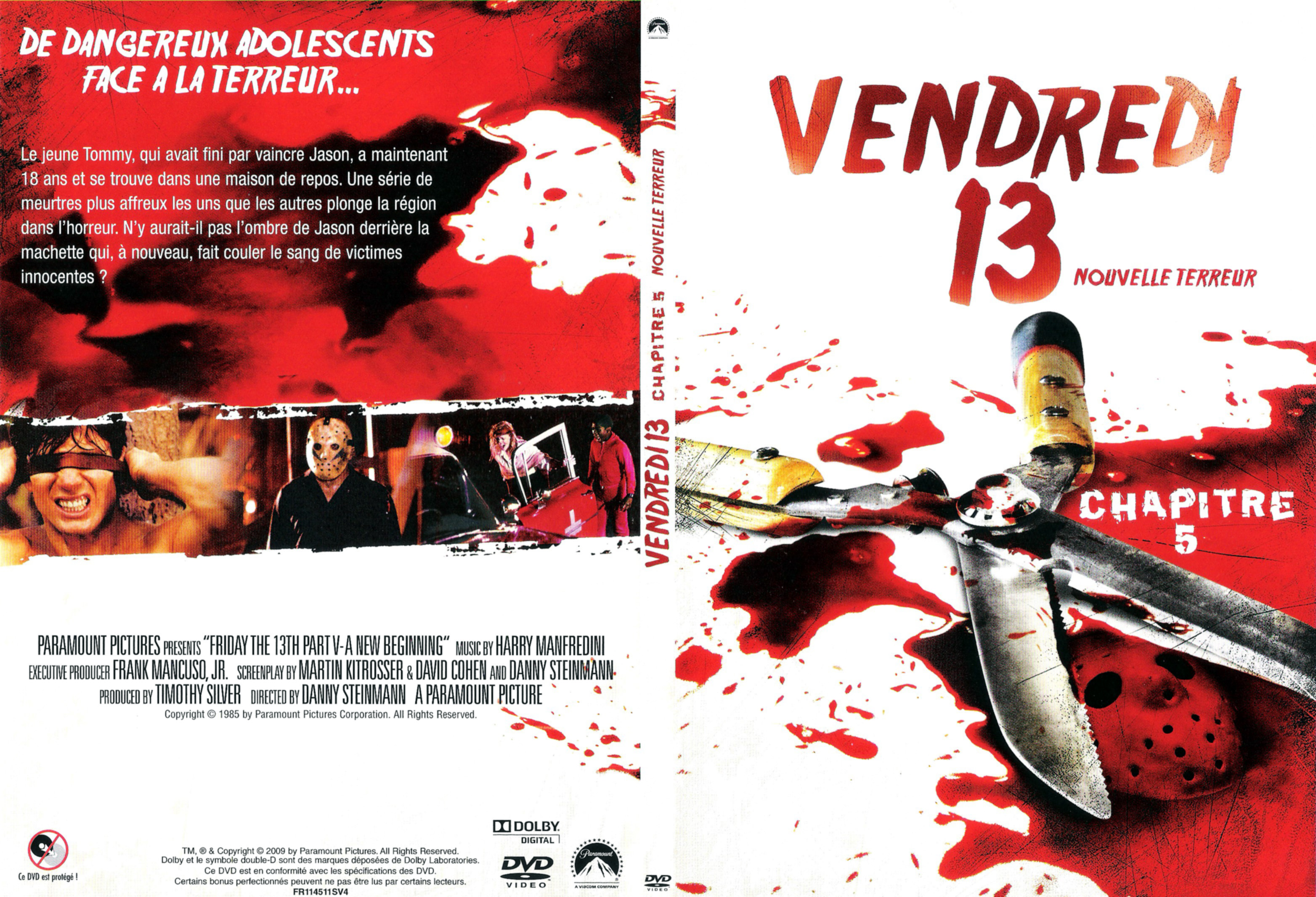 Jaquette DVD Vendredi 13 Une nouvelle terreur v2