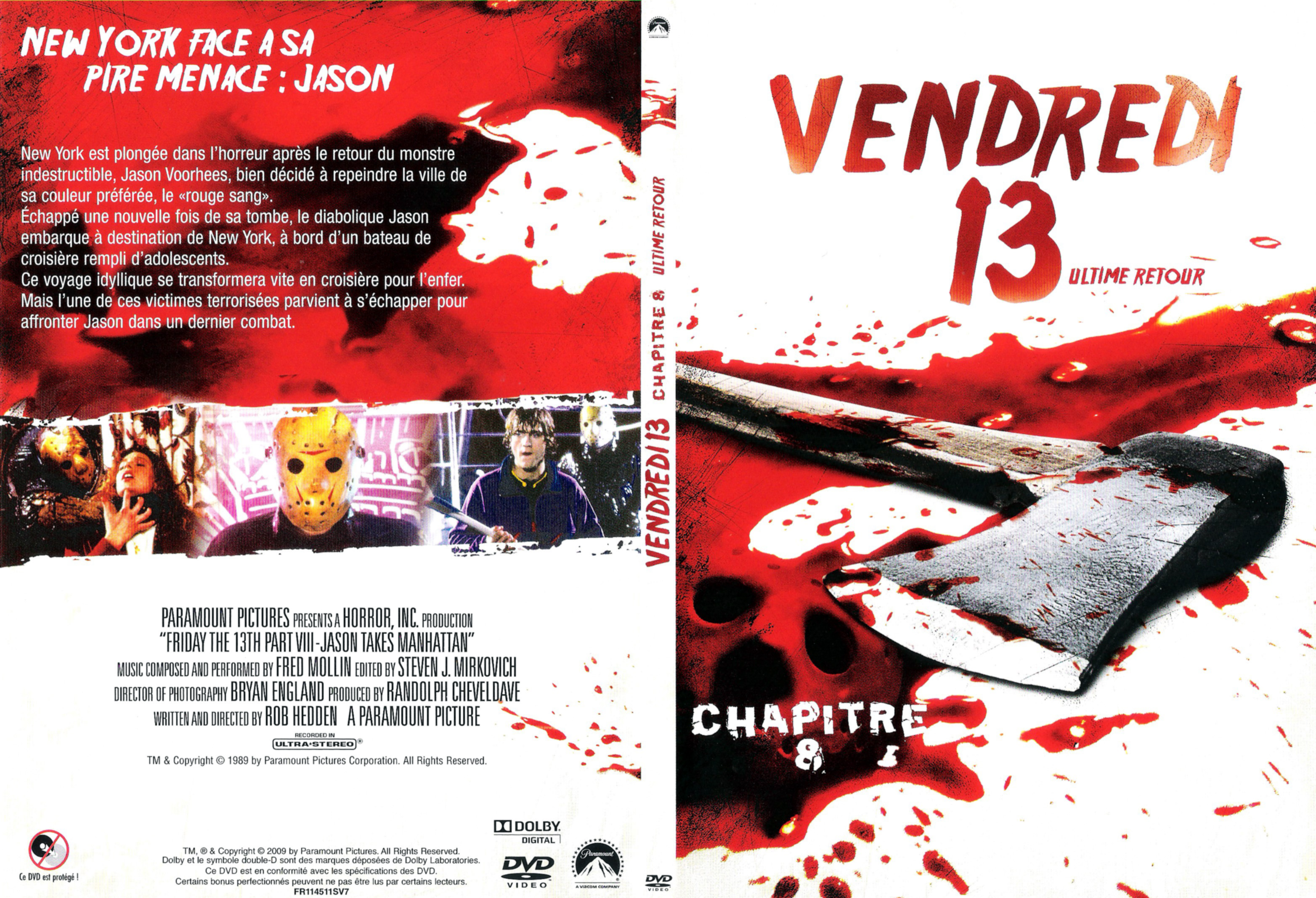 Jaquette DVD Vendredi 13 part 8 l